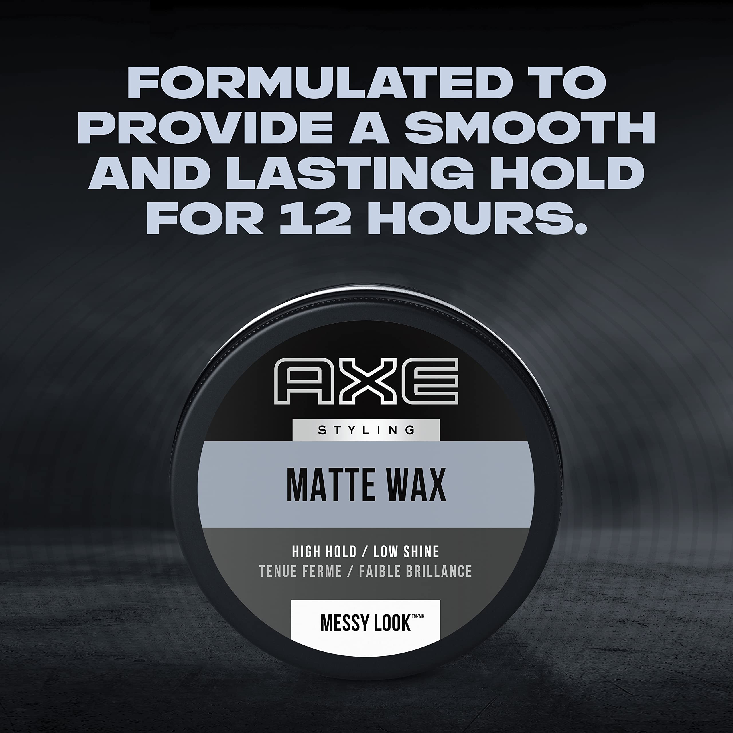 AXE Styling Pomade 2.64 oz - Messy Look Textured Matte Hair Product - White