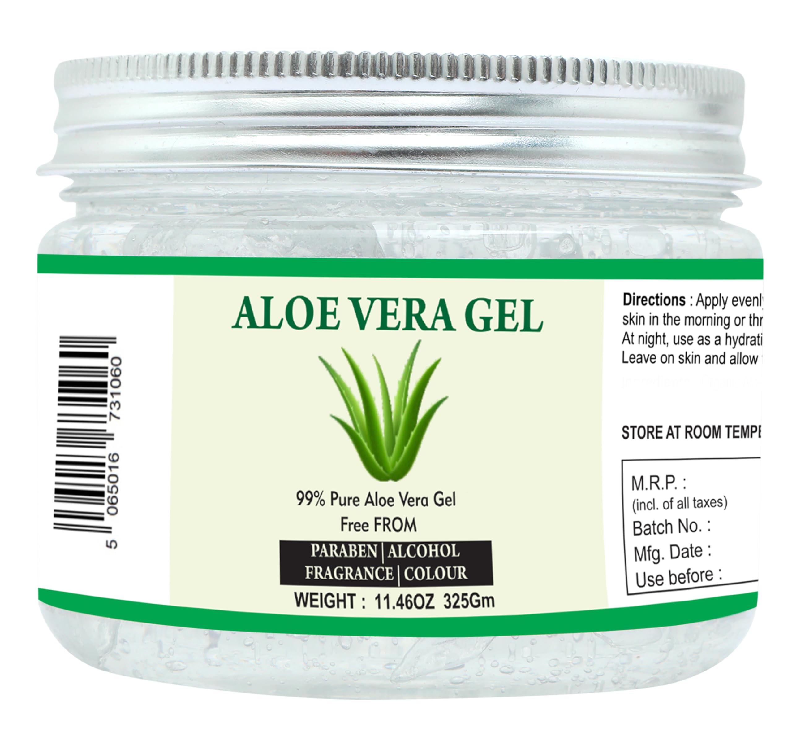 Raslok Aloe Vera Gel | 100% Pure Natural Aloe Gel | For Moisturizing Face Skin & Hair Care,Durable Moisturizing Hydrating Soothi