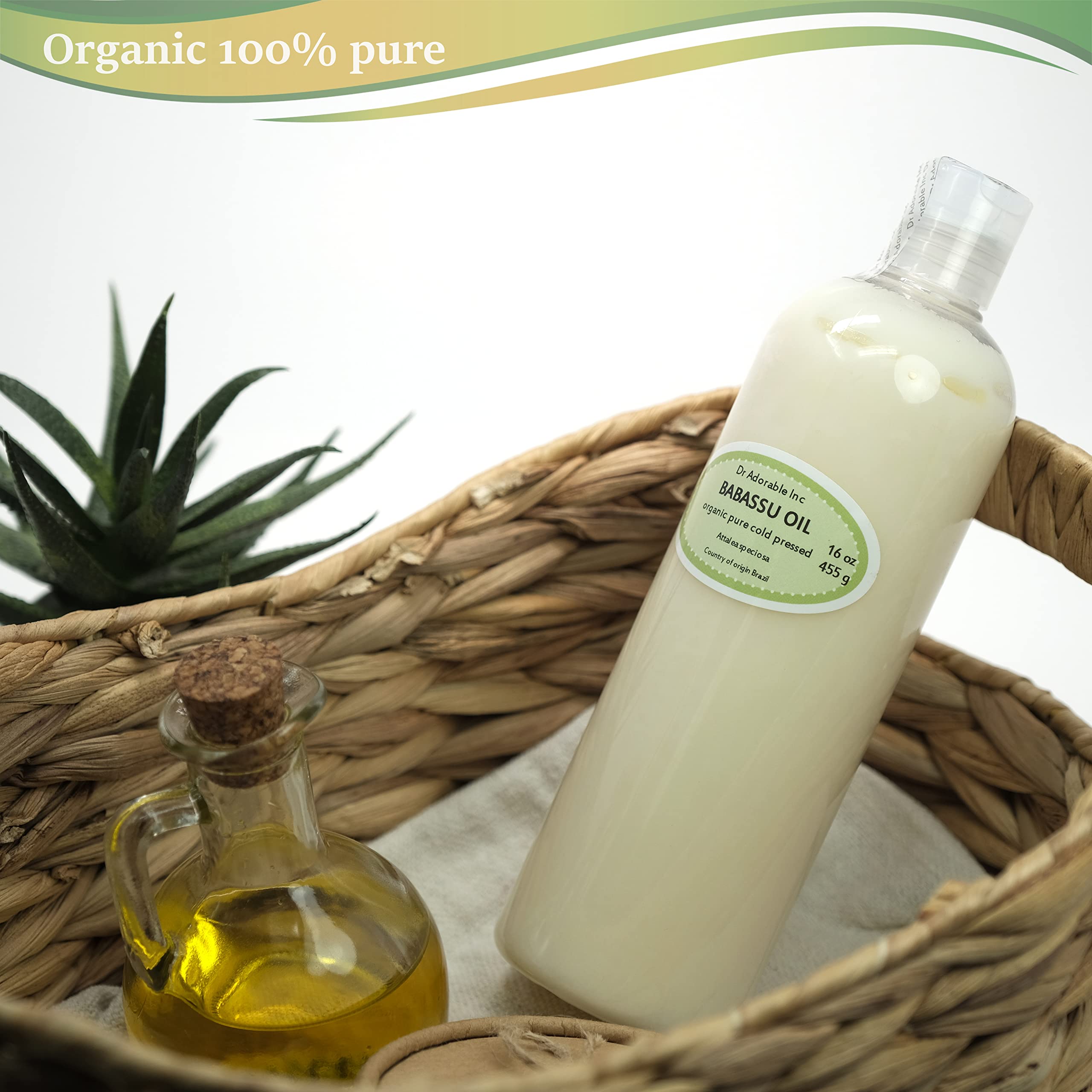 Dr Adorable - 16 Oz - Babassu Oil - 100% Pure Cold Pressed Natural Organic