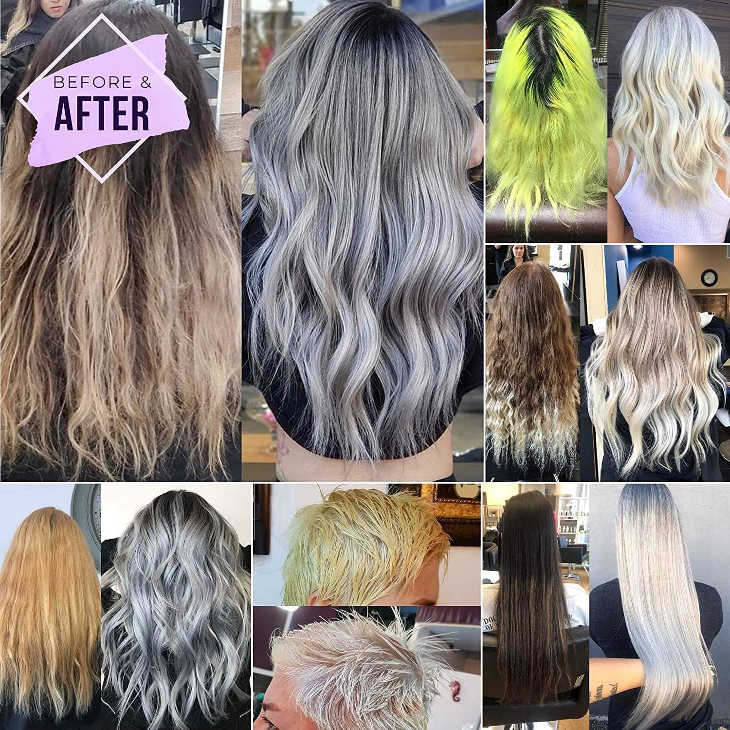 Fanola No Yellow Mask, 11.8 Oz - Purple Toning Mask To Remove Yellow Tones & Brassiness From Blonde, Silver, Gray, Highlighted A