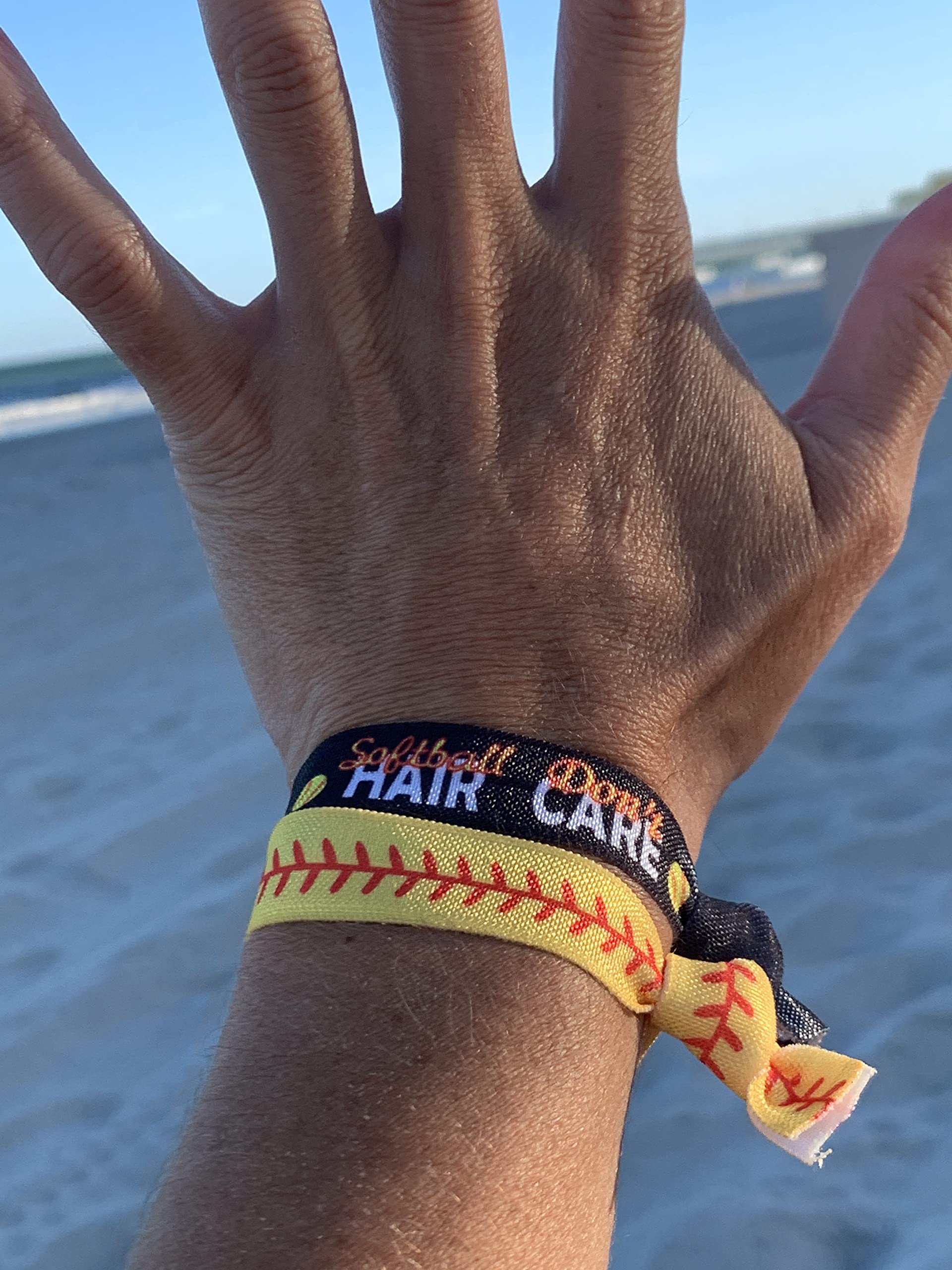 Girls Hair Accessories, Softball Hair Ties, Gift for Softball Players and Teams
