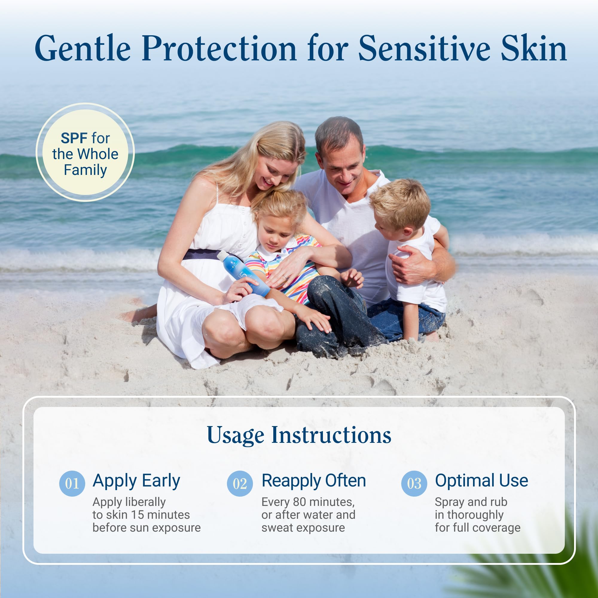 Sunscreen Spray By Florida Glow - 1 Pack Reef Friendly Spf 15 Water Resistant Sunblock For Sun Skin Care & Protection - 100% Sun