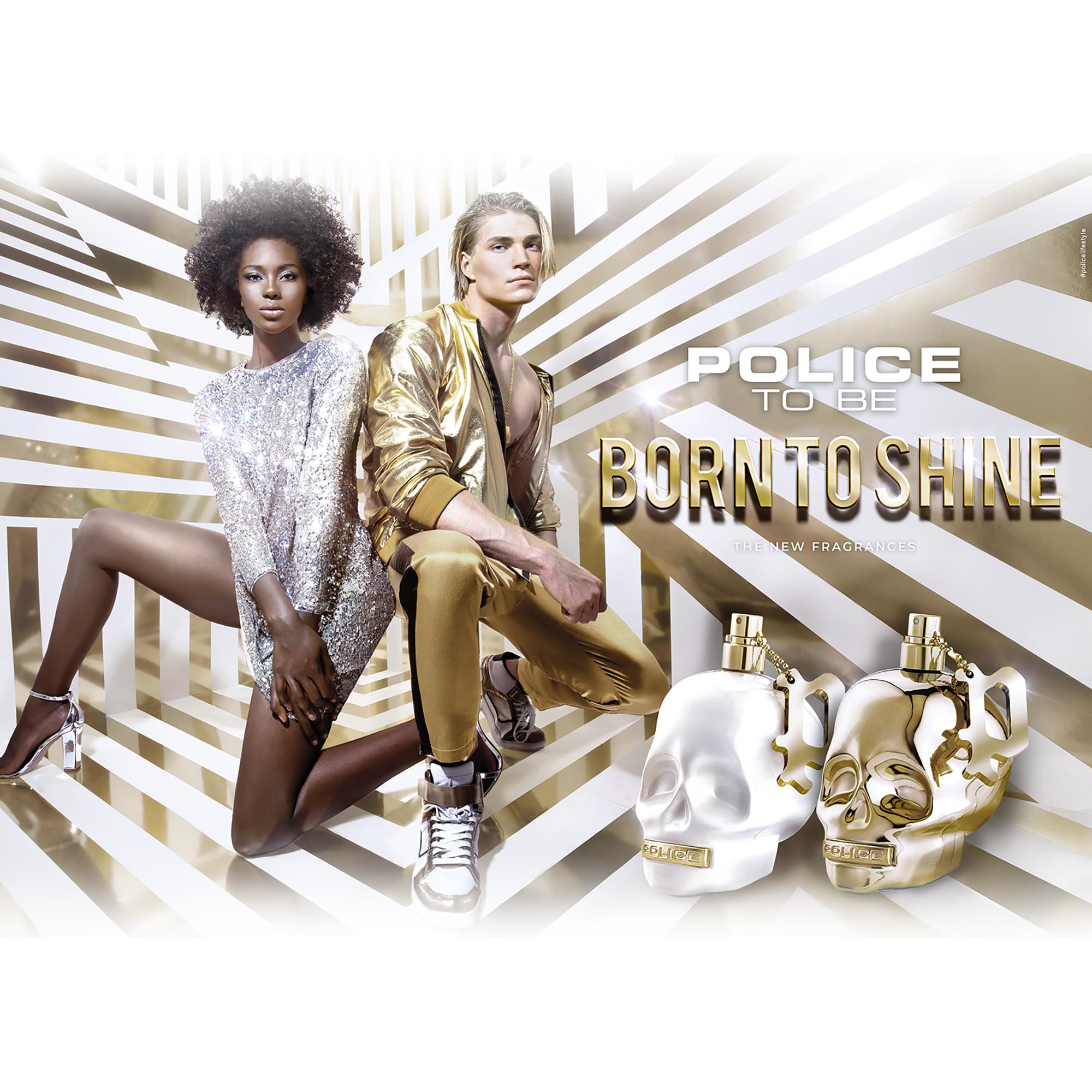 Police To Be Born To Shine - 4.2 oz EDT Spray - Long Lasting Amber Fougere Cologne for Men - Exuberant and Seductive Fragrance w