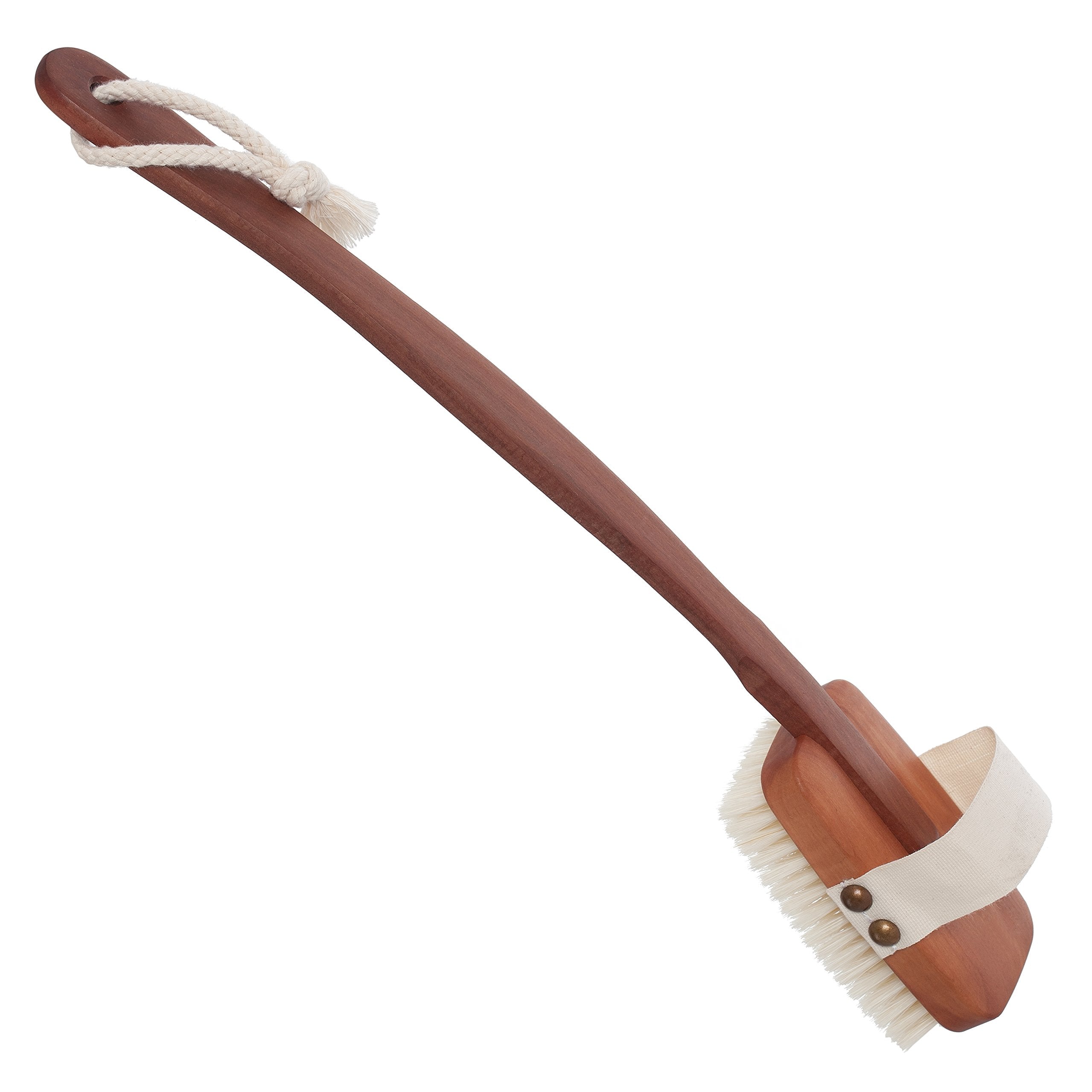 Redecker Natural Pig Bristle Bath Brush with Oiled Pearwood Handle, 100% Made in Germany, 167/8Inches