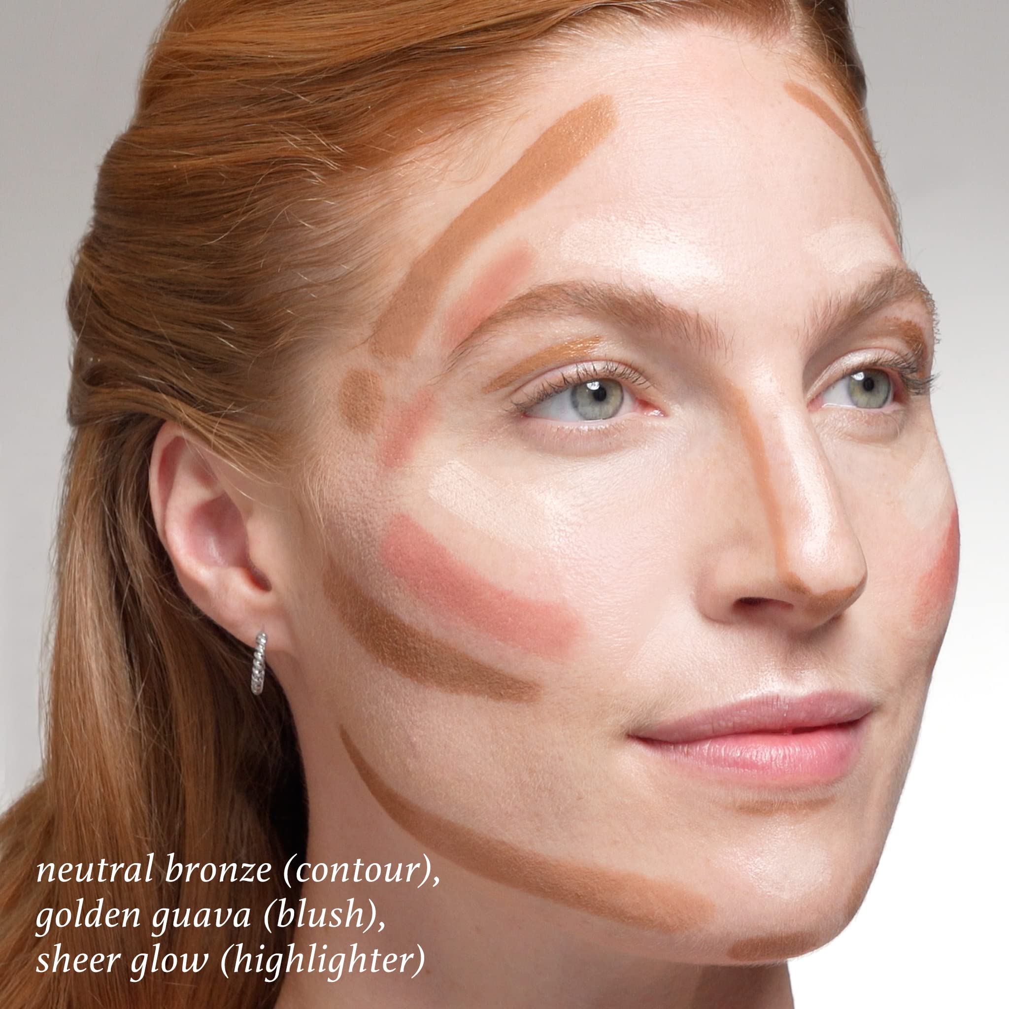 Julep Skip The Brush 3-In-1 Color Stick For Eyes, Cheeks, And Lip Trio Neutral Bronze, Sheer Glow, Golden Guava