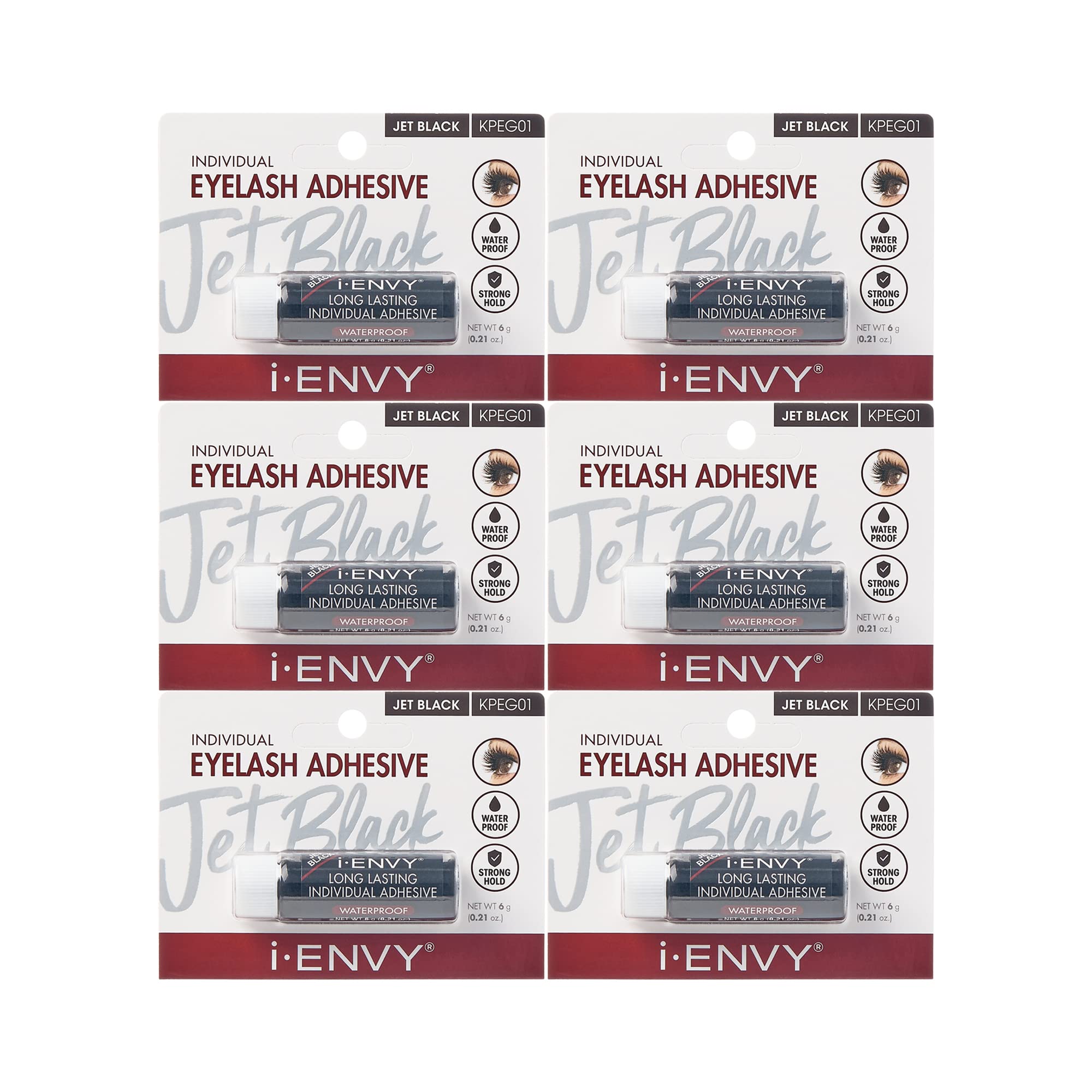 Kiss Ienvy Individual Cluster Semi-Permanent Lash Glue, Strong Hold & Long-Lasting Waterproof, Easy To Use, Latex Free, Perfect