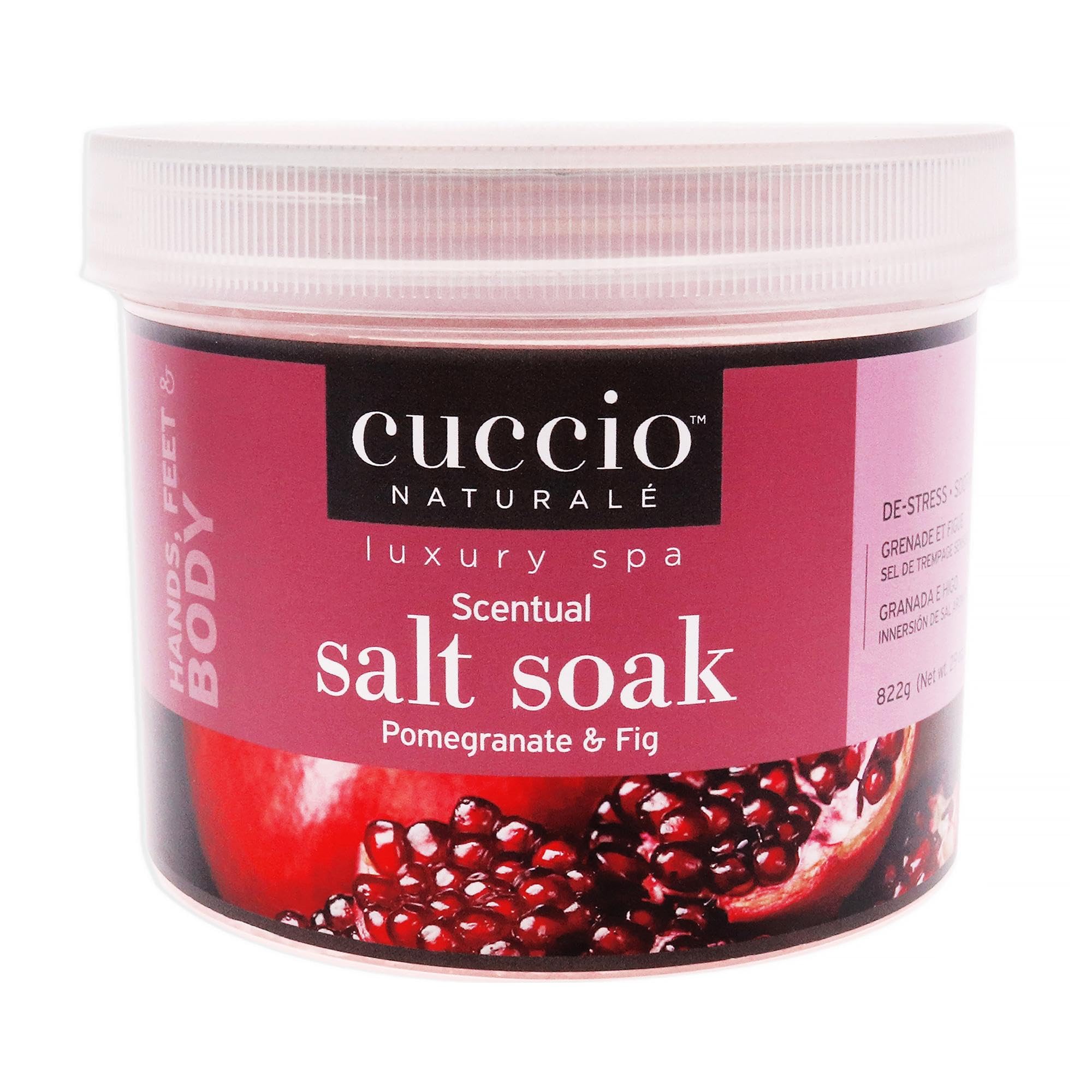 Luxury Spa Scentual Salt Soak - Pomegranate And Fig By Cuccio Naturale For Unisex - 29 Oz Bath Salt