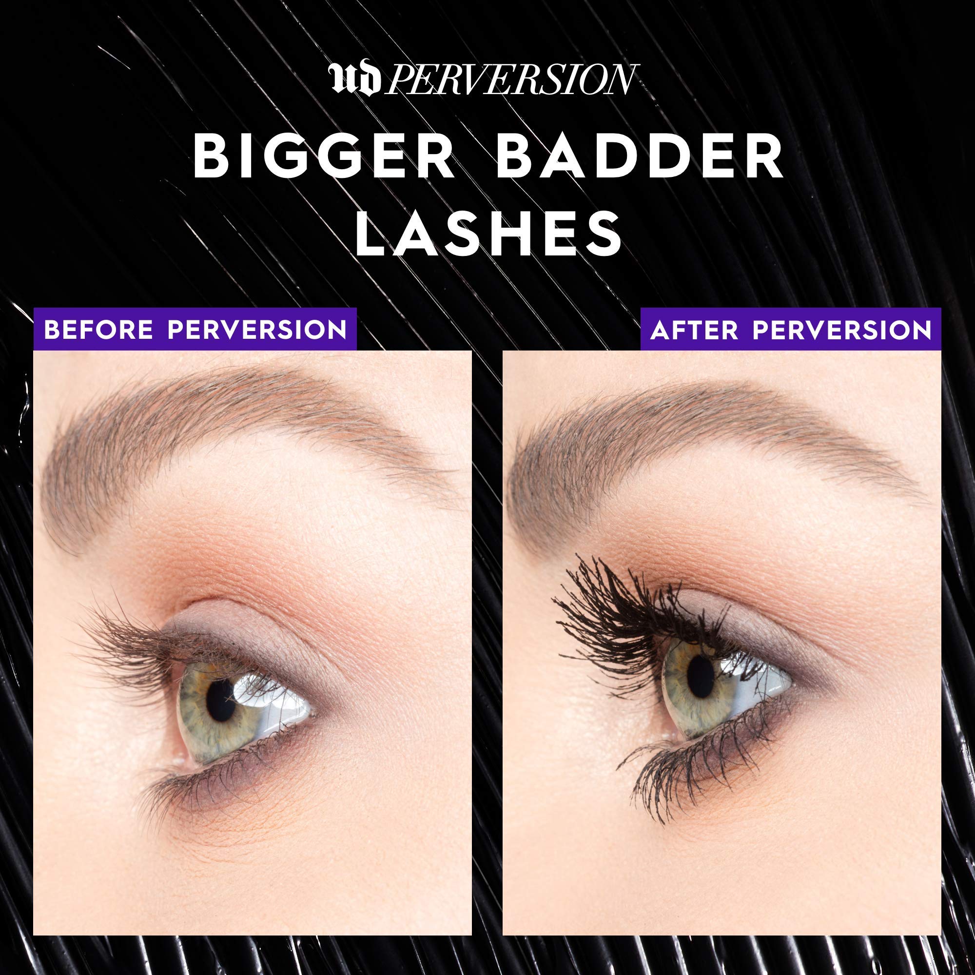 Urban Decay Perversion Volumizing Waterproof Mascara, Black Lengthening Mascara, Buildable Lash Volume & Length, Nourishing Prot