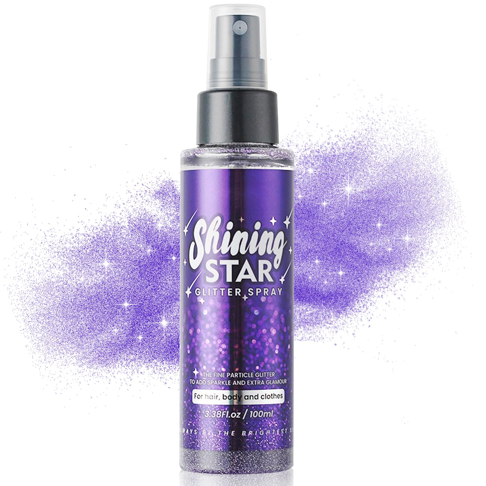 MEICOLY Body Glitter Spray,Sparkle Glitter Spray for Hair/Body/Clothes,Shimmer Glitter Hairspray,Hair Glitter for Kids and Women