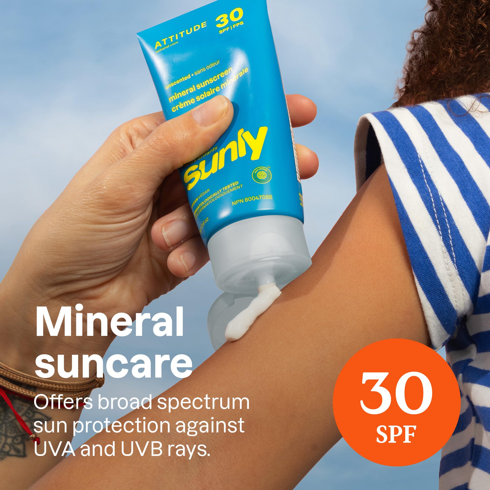 Attitude Mineral Sunscreen For Baby And Kids, Ewg Verified, Broad Spectrum Uva/Uvb, Dermatologically Tested, Plant And Mineral-B