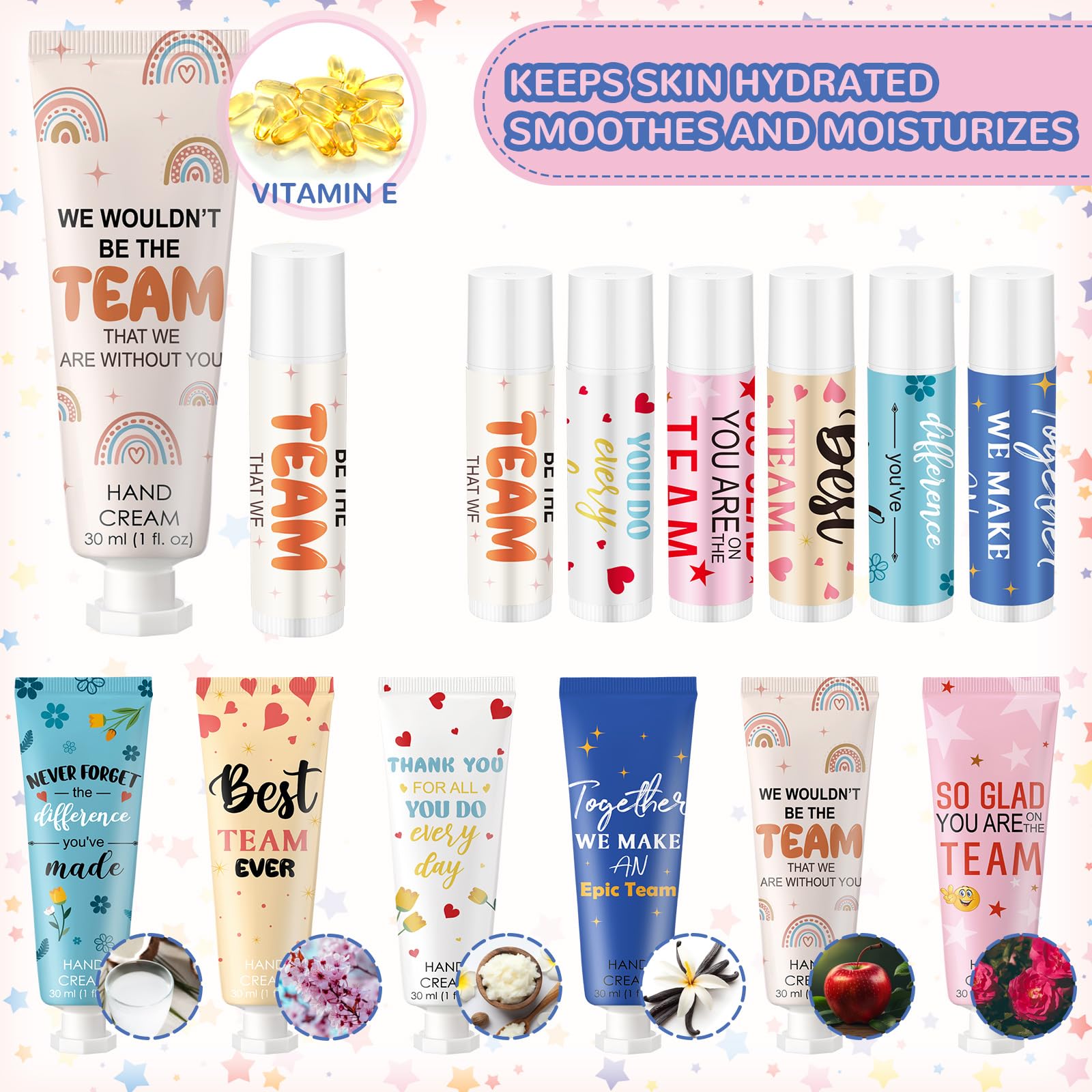 Dansib 24set/96pcs Best Team Ever Gifts Christmas Bulk Gifts for Coworkers Women Employee Appreciation Gift Christmas Party Favo