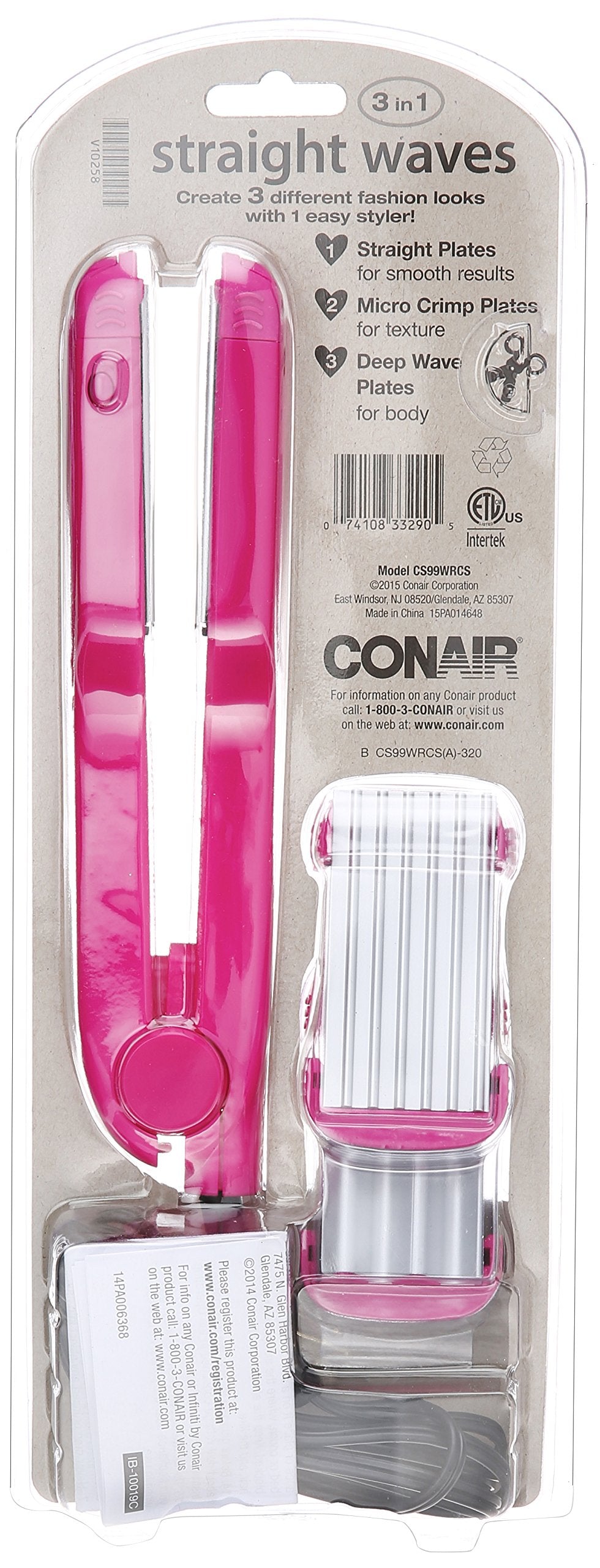 Conair 3-In-1 Straight Waves Specialty Styler