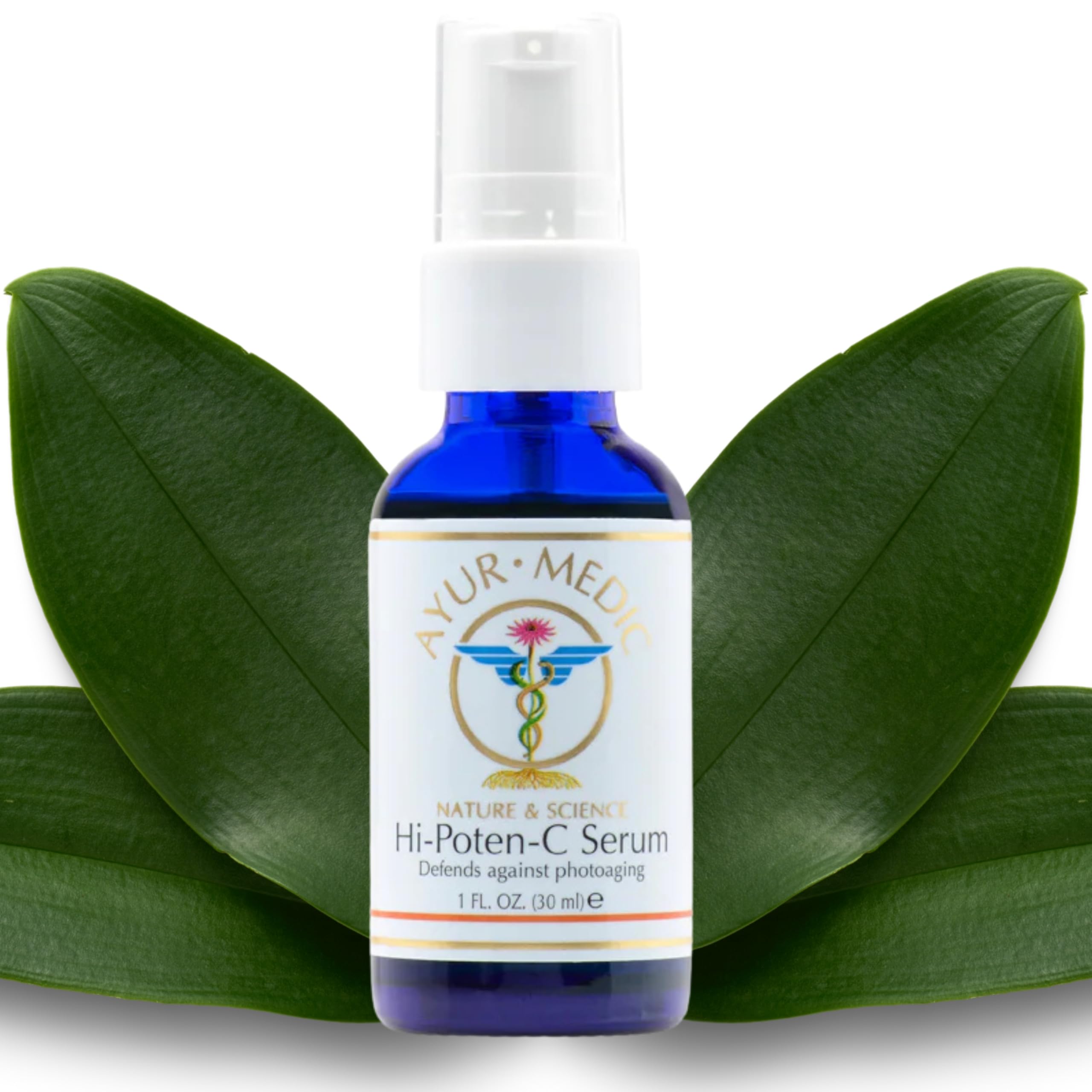 Ayur Medic Hi-Poten-C Serum - Vitamin C Face Serum, With 10% BV-OSC Stable Vitamin C, Vitamin E, Neossance Squalane, and Antioxi
