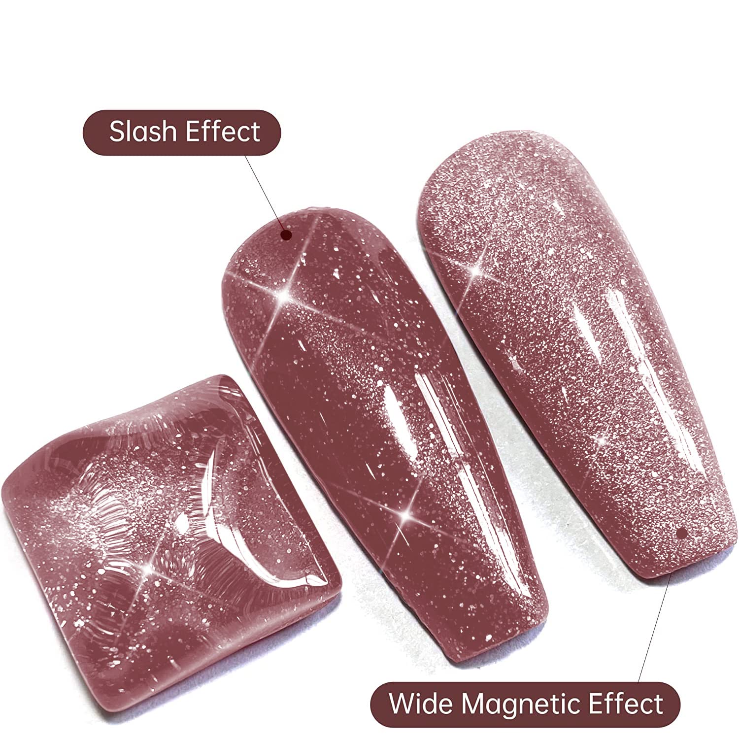 Veronni Reflective Glitter Gel Nail Polish, Magnetic Nail Gel Polish,Cat Eye Nail Art Diamond Shimmer Nail Polish Soak Off Uv Le