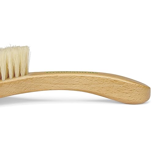 Grannaturals Soft Wave Brush - Curved Boar Bristle Smoothing Hair Brush For Slick Back Hair And 360 Waves