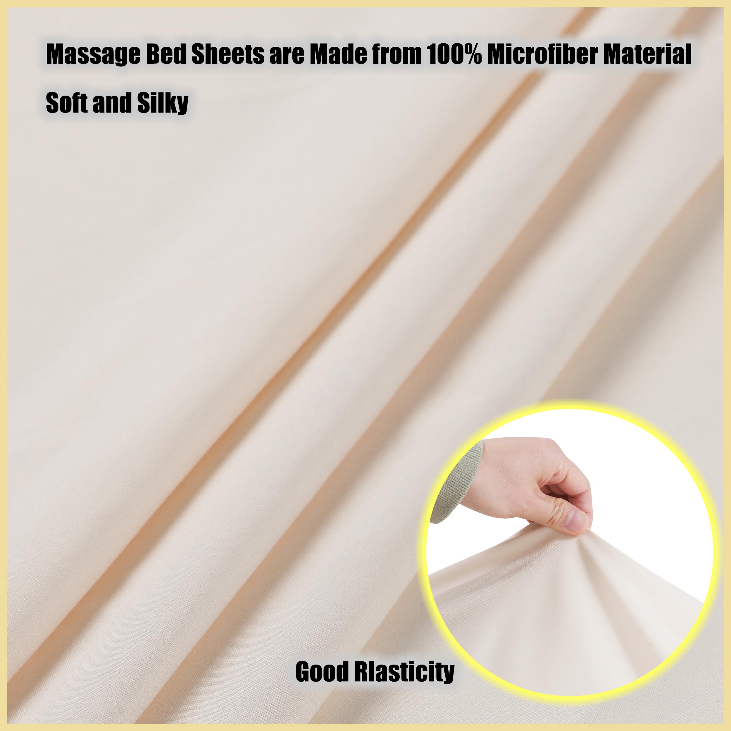 Gasiyu 2 Sets Microfiber Massage Table Sheet Sets - 3 Pcs Massage Bed Cover, Soft Wrinkle Free, Includes Fitted Sheet, Face Crad