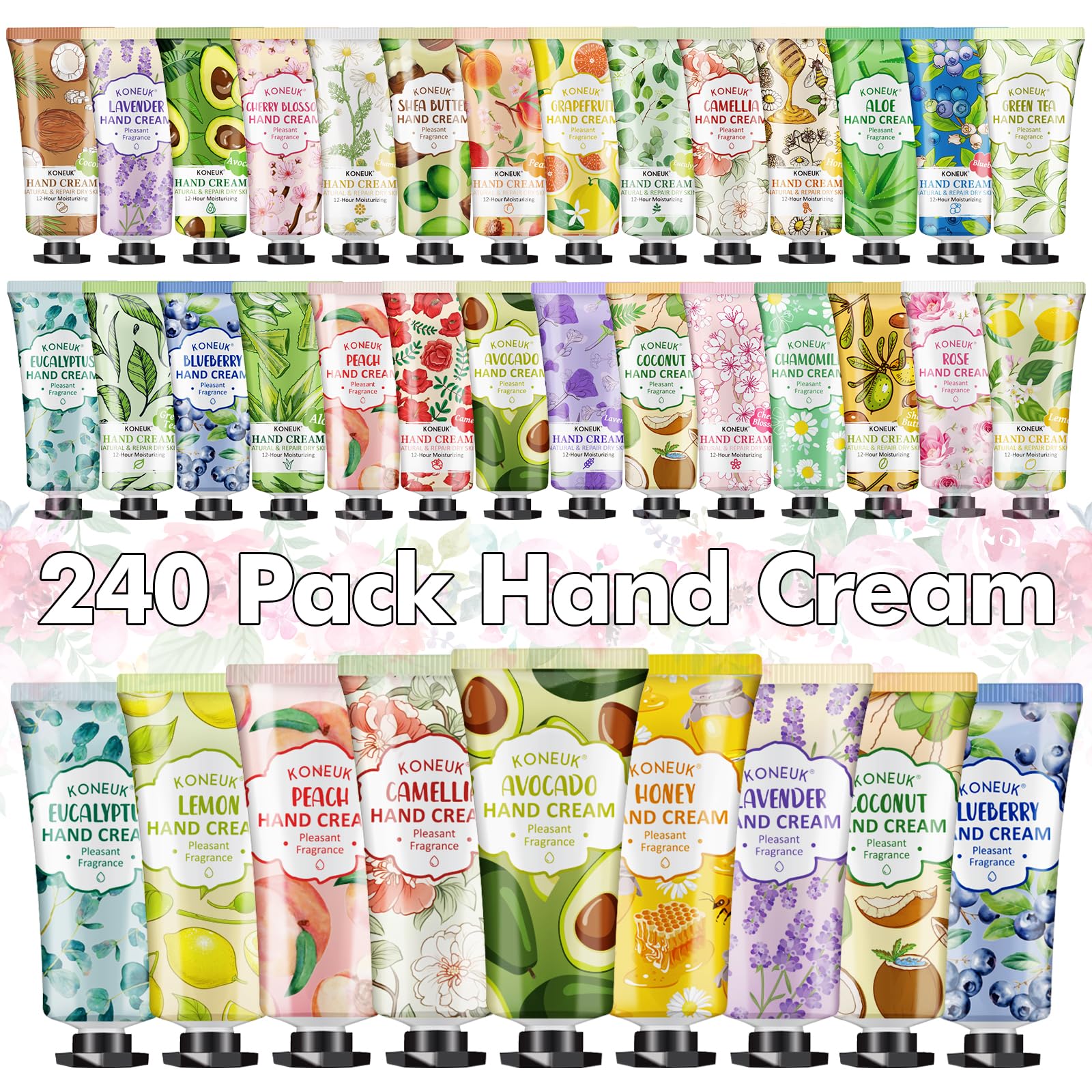 240 Pack Hand Cream Set For Women, Valentines Day Gifts, Mothers Day Gifts, Wedding Welcome Bag Stuffers and Teacher Appreciatio
