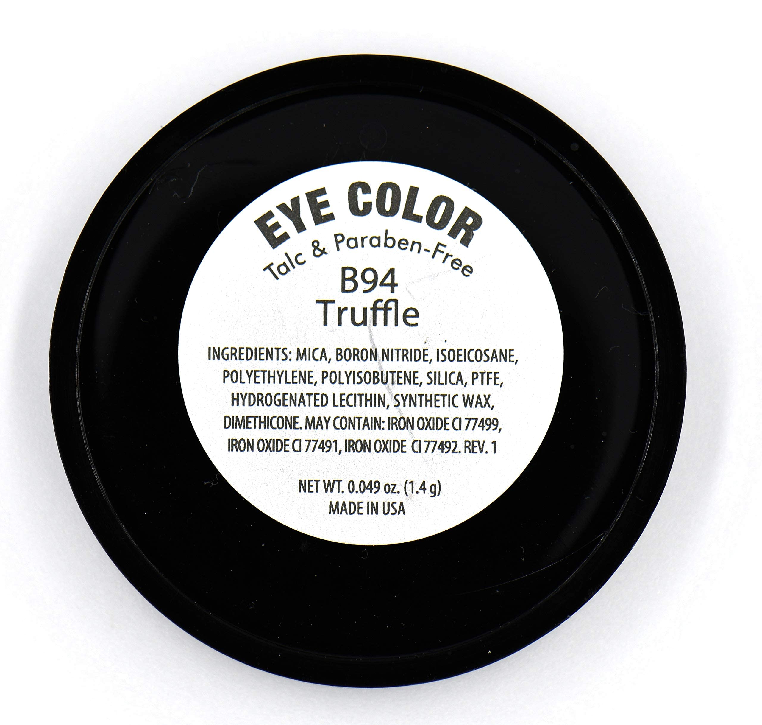Pure Ziva Truffle Chocolate Deep Dark Chestnut Cocoa Brown Shimmer Pressed Powder Single Vegan Eyeshadow; Talc, Paraben & Cruelt