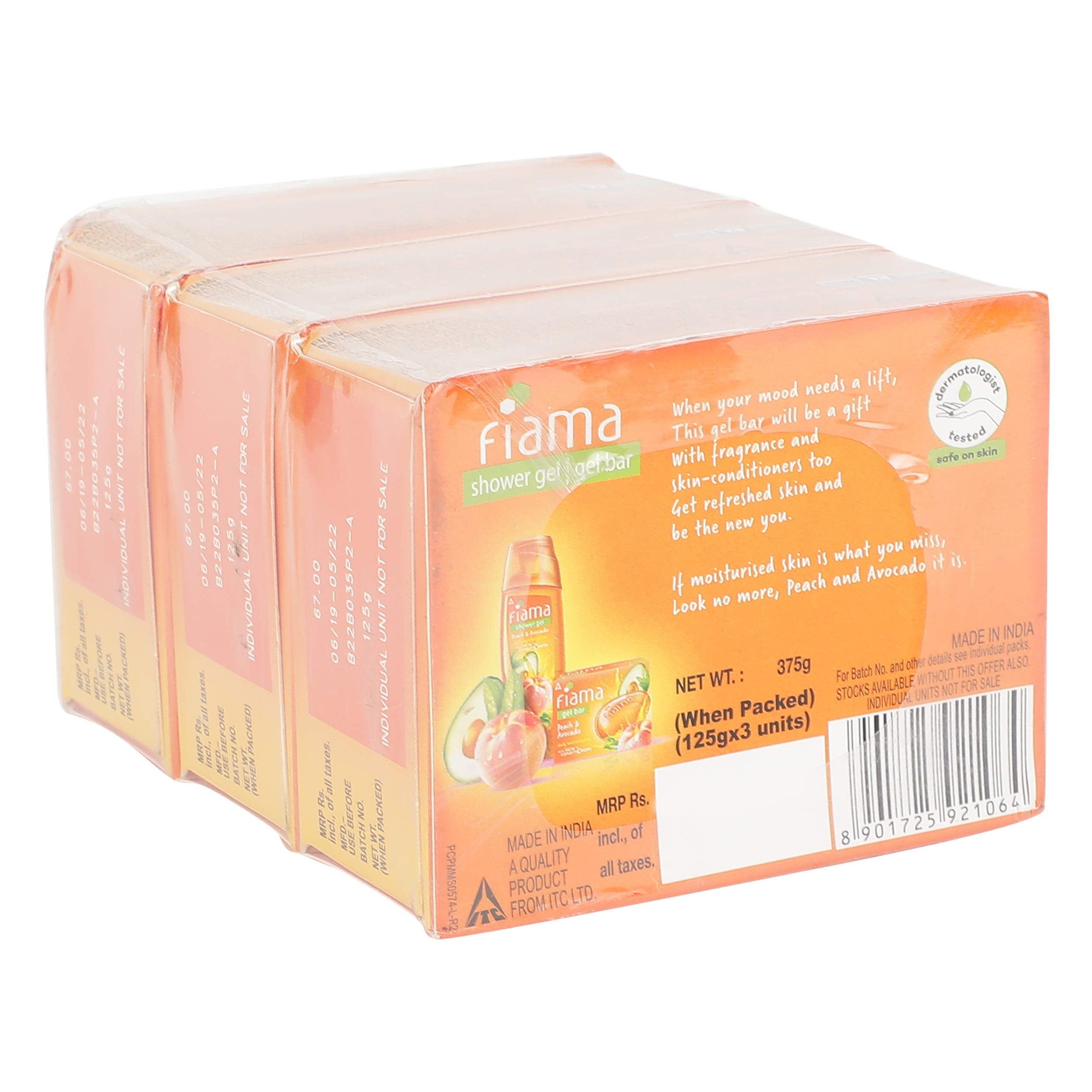 Fiama Di Wills Mild Dew Bathing Bar, 125g (Pack of 3)