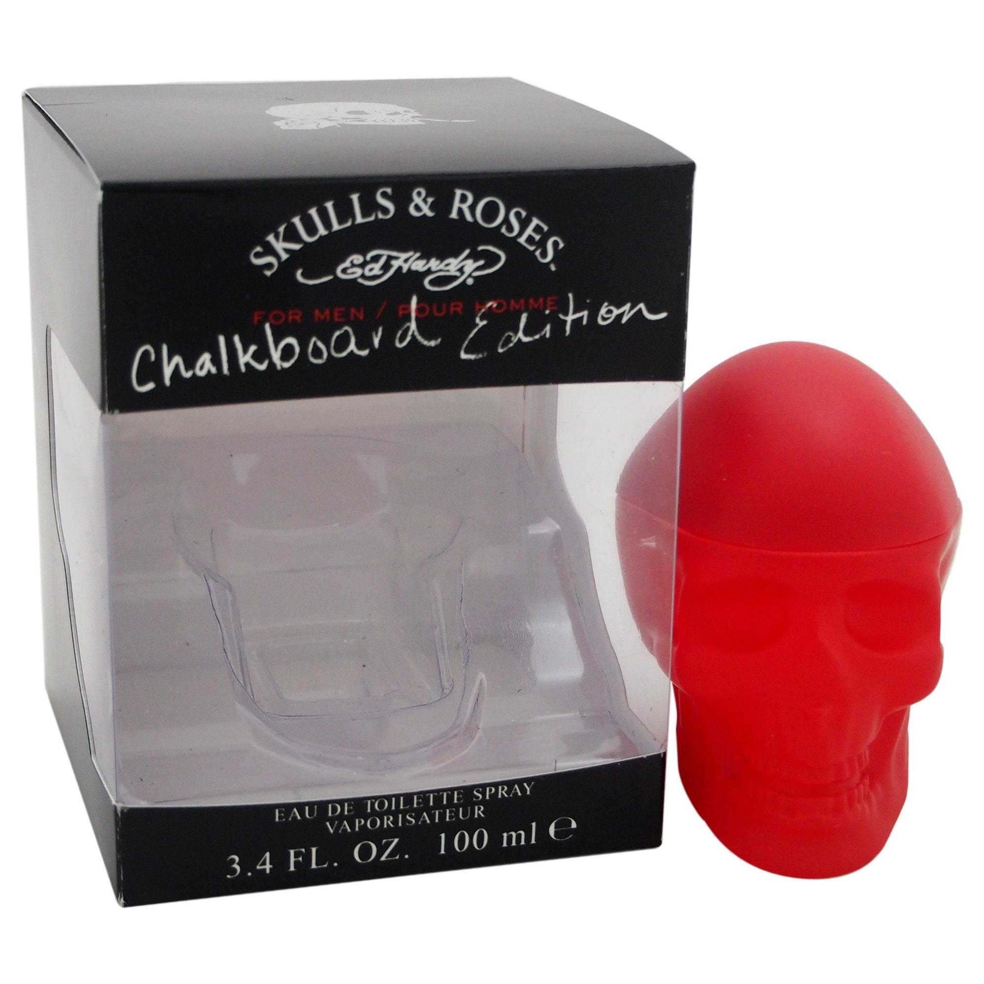 Christian Audigier Ed Hardy Skulls and Roses Chalkboard Edition Mens Eau de Toilette Spray, 3.4 Ounce