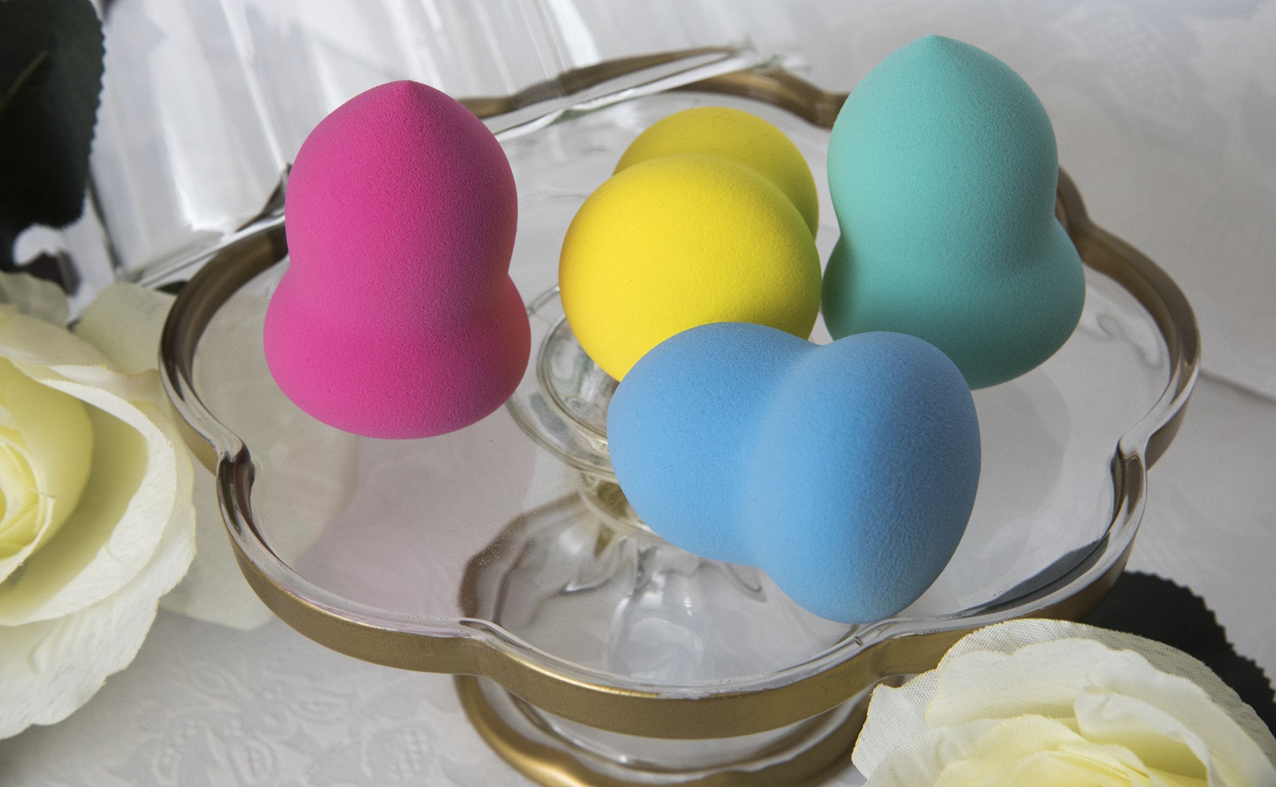Essencell Cosmetic Pro Makeup Blender Sponges 2Pc Pack - Easily Blend Liquid Foundation,Highlight And Contour-Flawless Sponge Ap