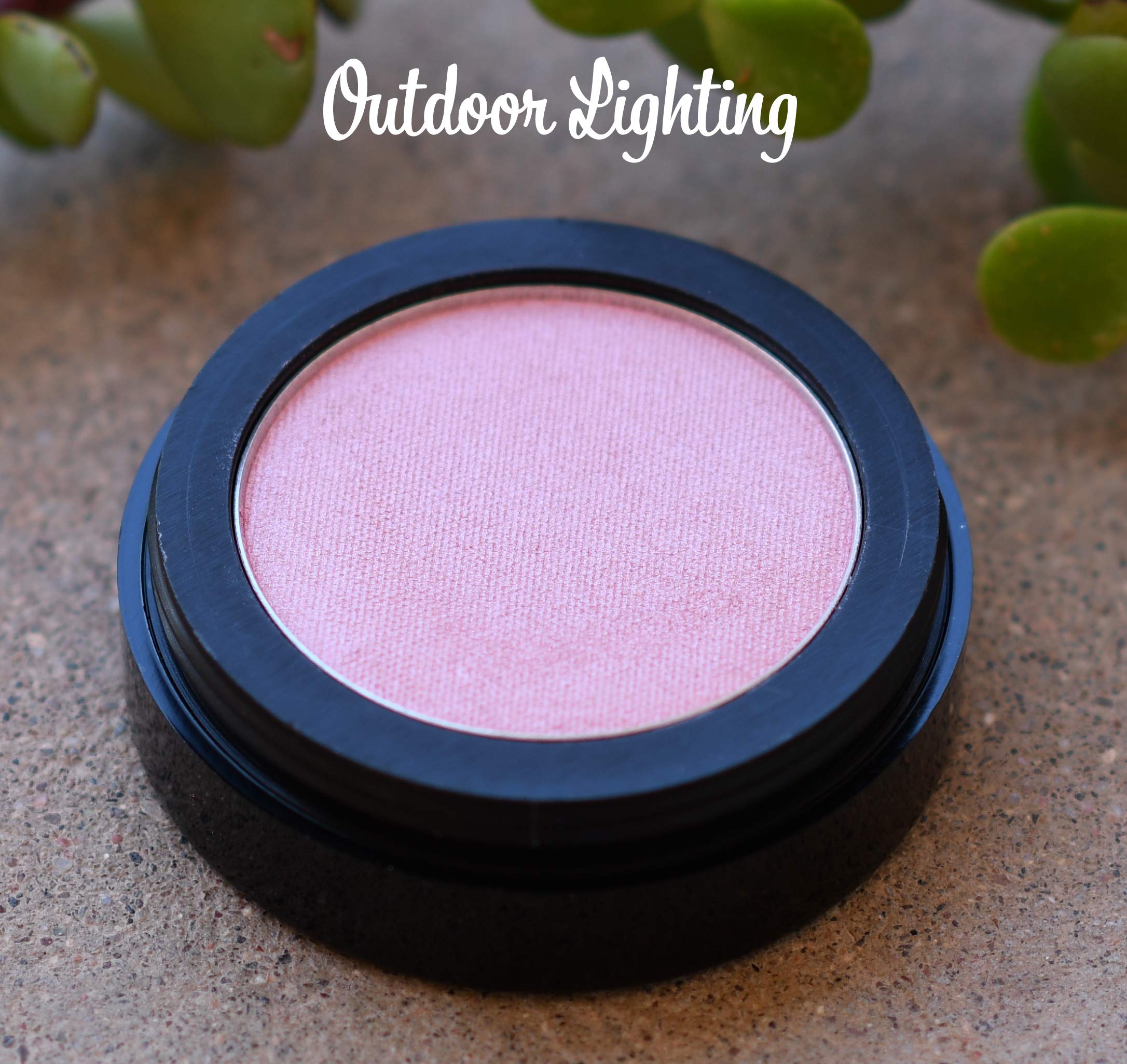 Pure Ziva Pink Glow Satin Light Baby Pink Opal Sunkissed Shimmering Shimmer Pressed Powder Single Vegan Eyeshadow; Talc, Paraben