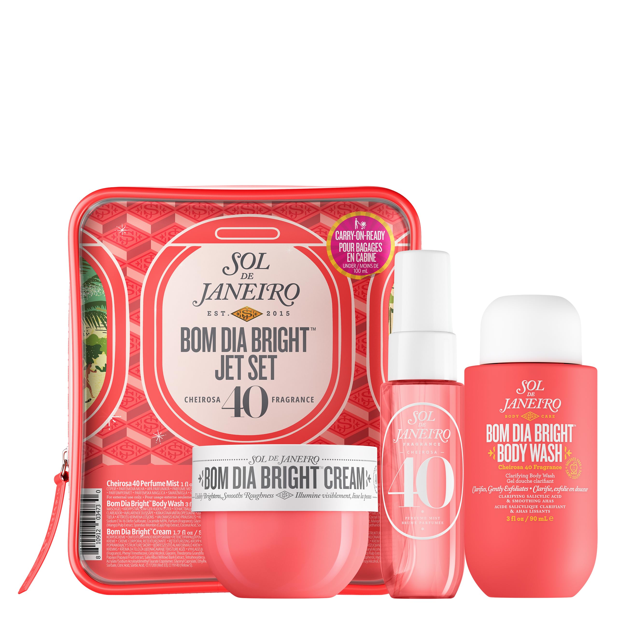 SOL DE JANEIRO Bom Dia Jet Set - 3 Piece Set, Cheirosa '40 Fragrance