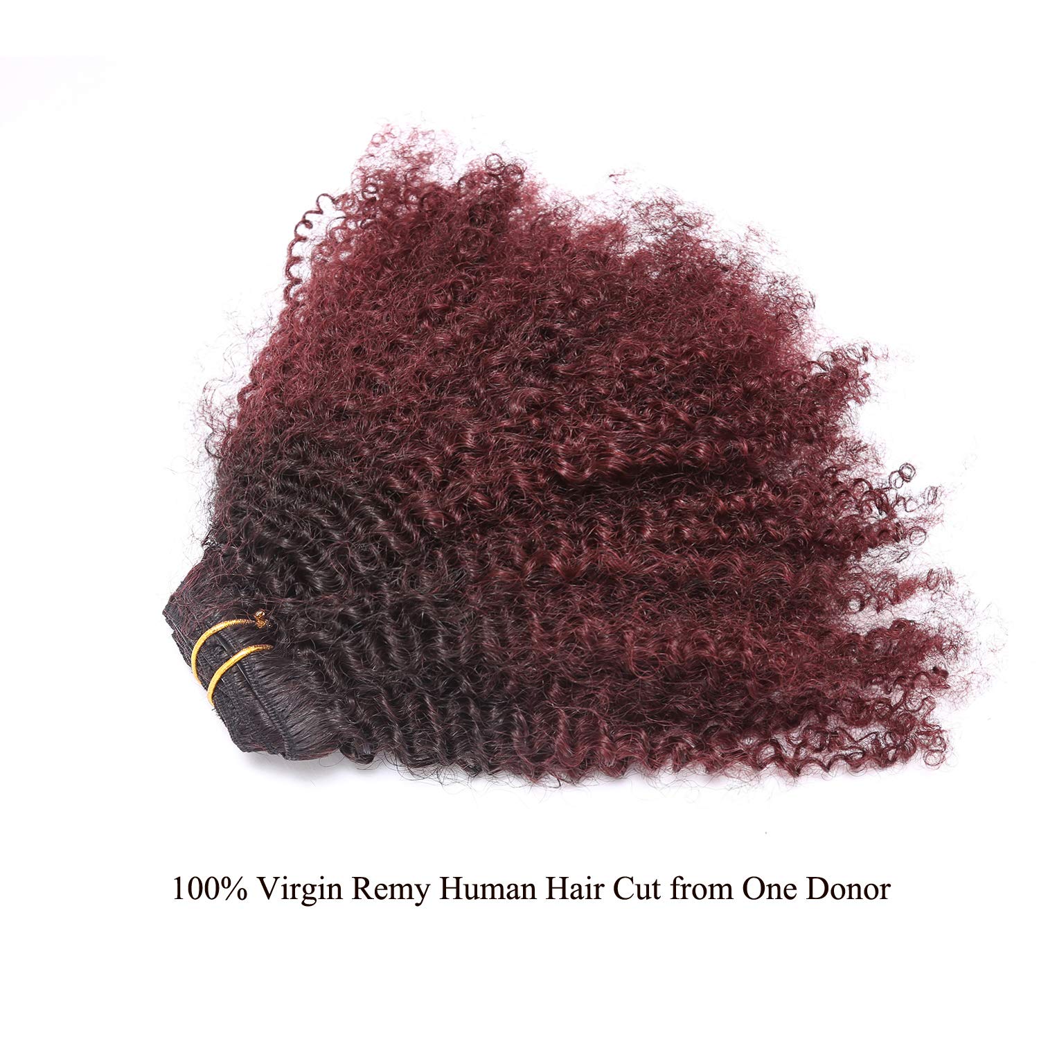 Ombre Curly Clip In Hair Extensions 4B 4C Afro Kinkys Curly Hair Extensions Clip In For Black Women 8A Virgin Natural Human Hair