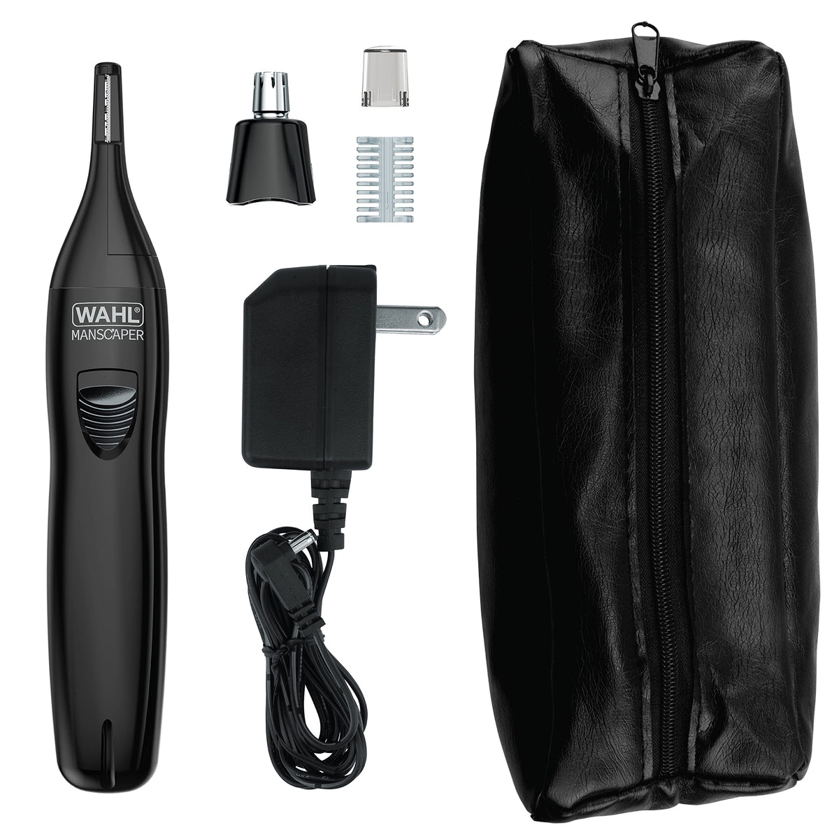 Wahl Manscaper Rechargeable Multipurpose Precision Detail Trimmer with Rotary Attachment Head for Hygienic Grooming of Hair Anyw