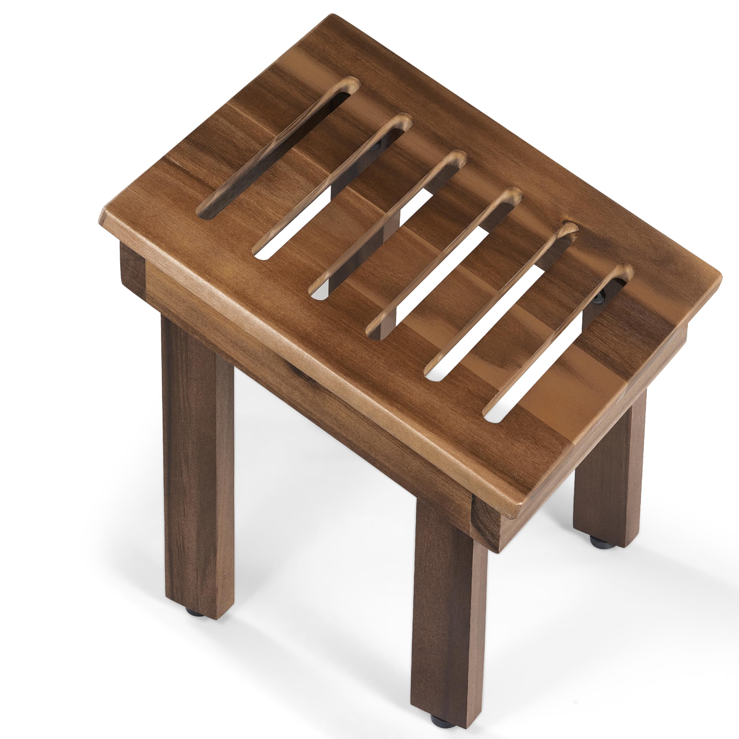 Bluewest Shower Foot Stool For Shaving Legs, Acacia Wood Shower Foot Rest, Bathroom Foot Step Stool For Inside Shower, Shower Be