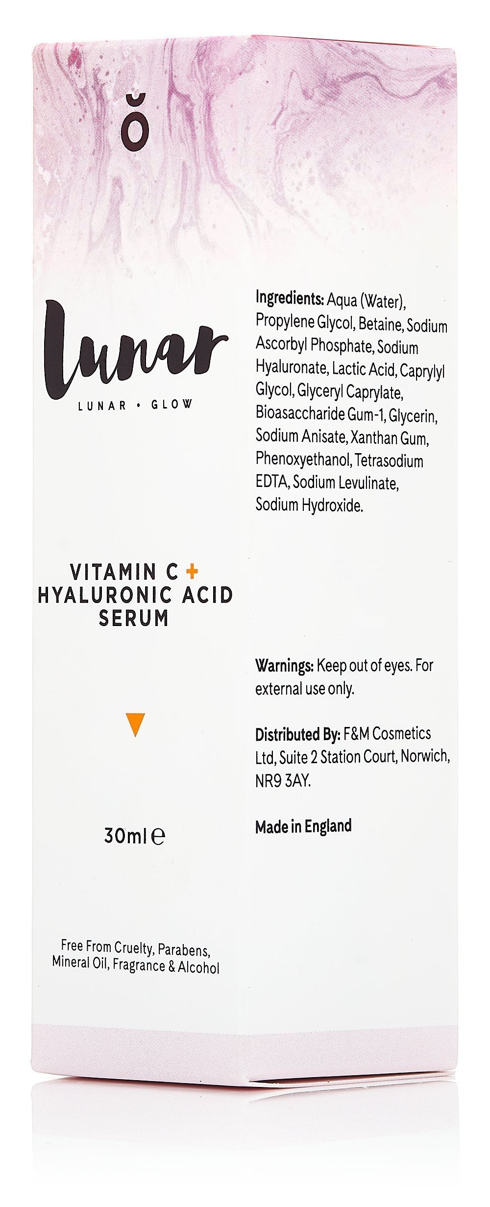 Vitamin C Hyaluronic Acid Serum By Lunar Glow A Natural Anti Ageing Serum For Your Face & Skin 1 Floz - 30Ml