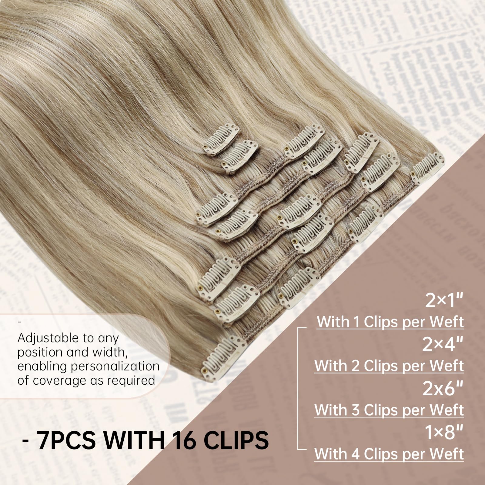 Sunny Long Clip In Hair Extensions Blonde Real Human Hair Clip In Extensions Golden Blonde Highlights Light Blonde Clip On Hair