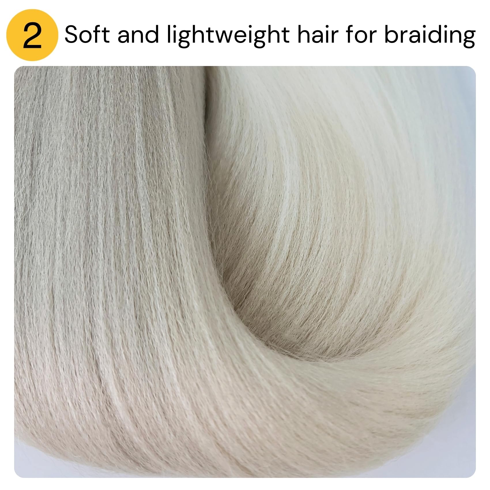 Ash Honey Blonde Pre-stretched Braiding Hair Hypoallergenic ez Braid Pre stretched Braiding Hair Extensions for Knotless Box Bra