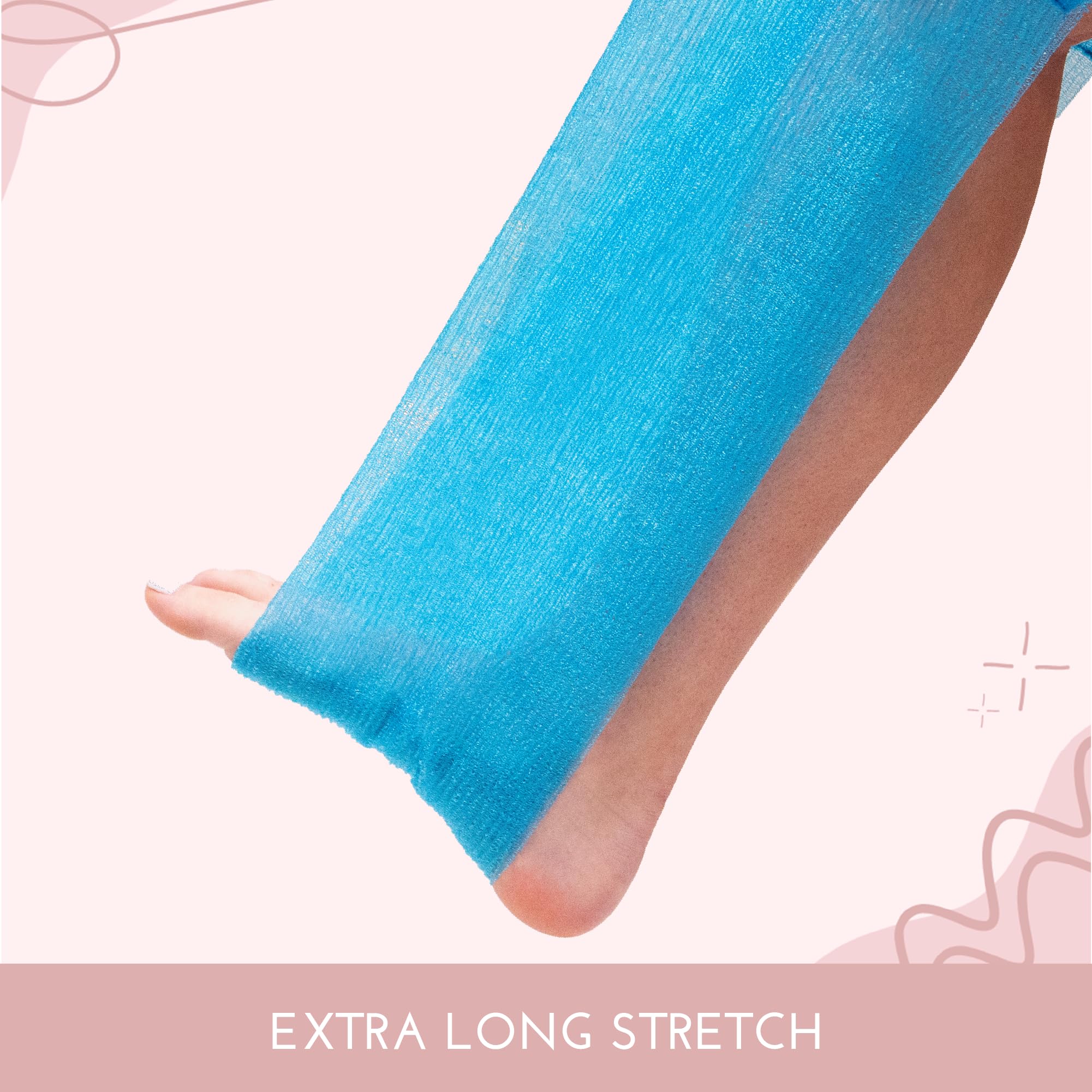S&T Inc. Back Scrubber For Shower, Exfoliating Body Scrubber Or Bath Exfoliating Towel For Skin Care, 11.8 Inches X 35.4 Inches,