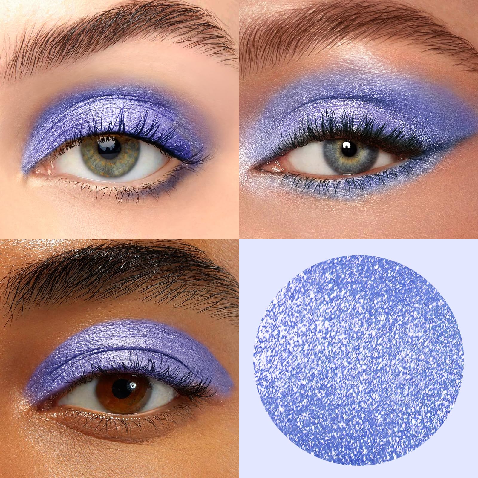 Hotiary Glitter Liquid Eyeshadow, Metallic Glitter Shimmer Sparkling Eye Shadow, Long Lasting Waterproof High Pigments Sparkling