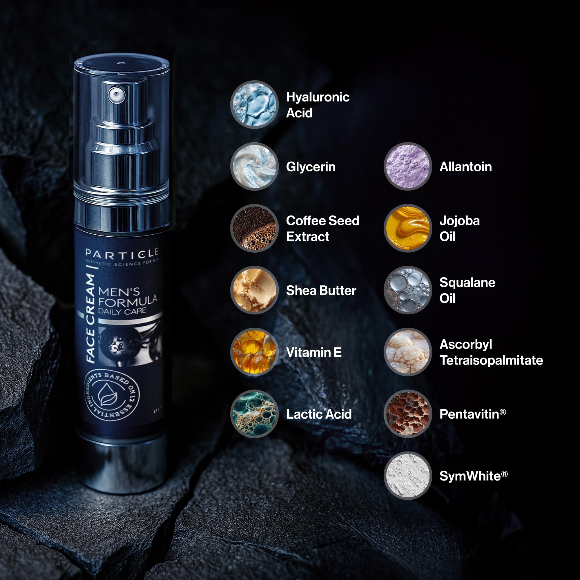 Particle 6-in-1 Face Cream for Men, Anti-Aging Moisturizer, Reduces Wrinkles & Dark Spots, 1.7 Fl Oz