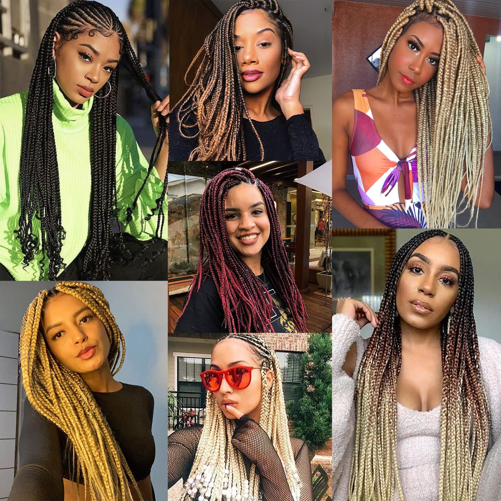 Pre Stretched Braiding Hair 8 Packs 26 Inch Long Professional Hair For Braiding Easy To Twist Crochet Braids Hot Water Setting Y