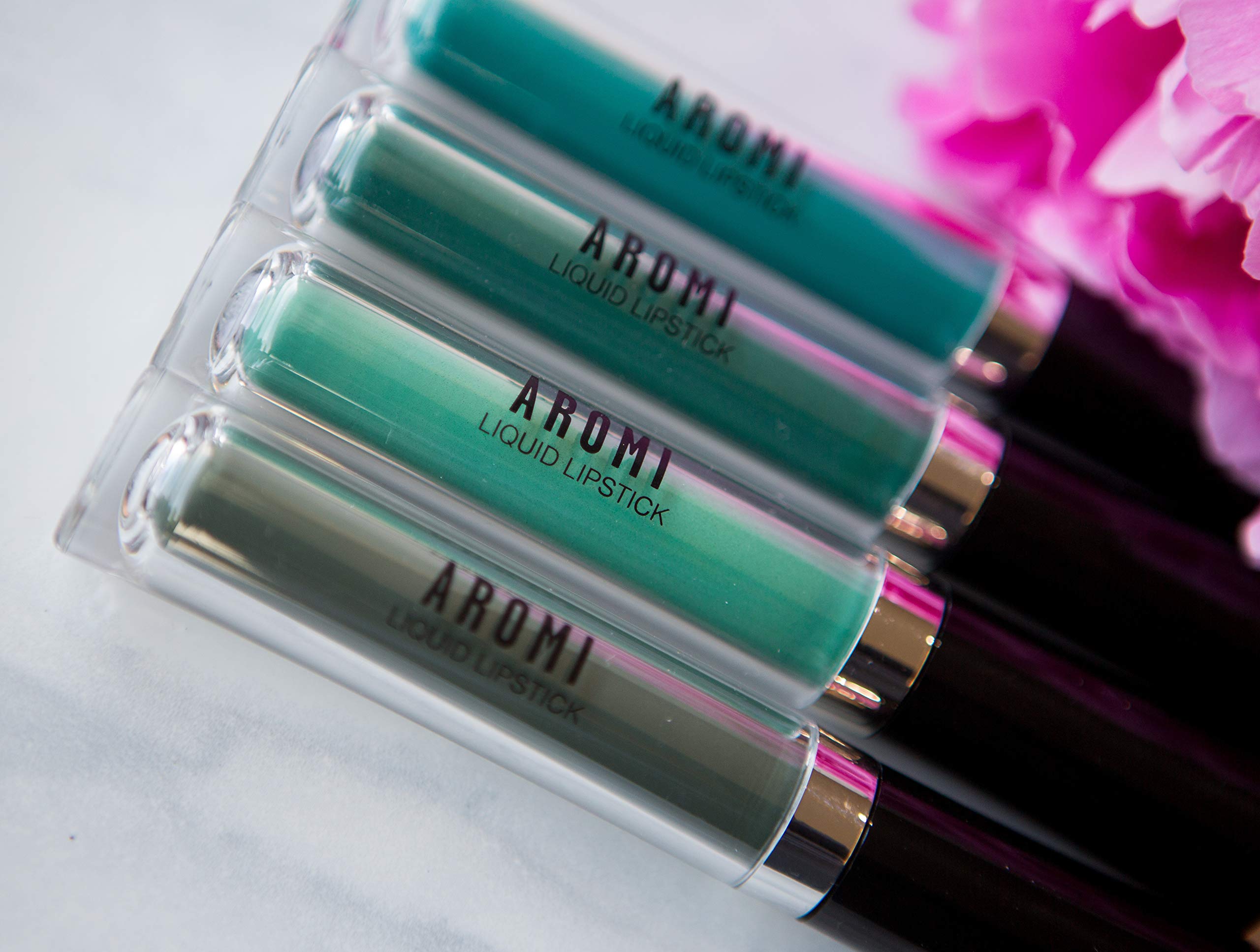 Aromi Teal Matte Liquid Lipstick - Turquoise, Blue Green Lip Color, Vegan And Cruelty-Free Makeup, Waterproof, Long-Lasting (Mer