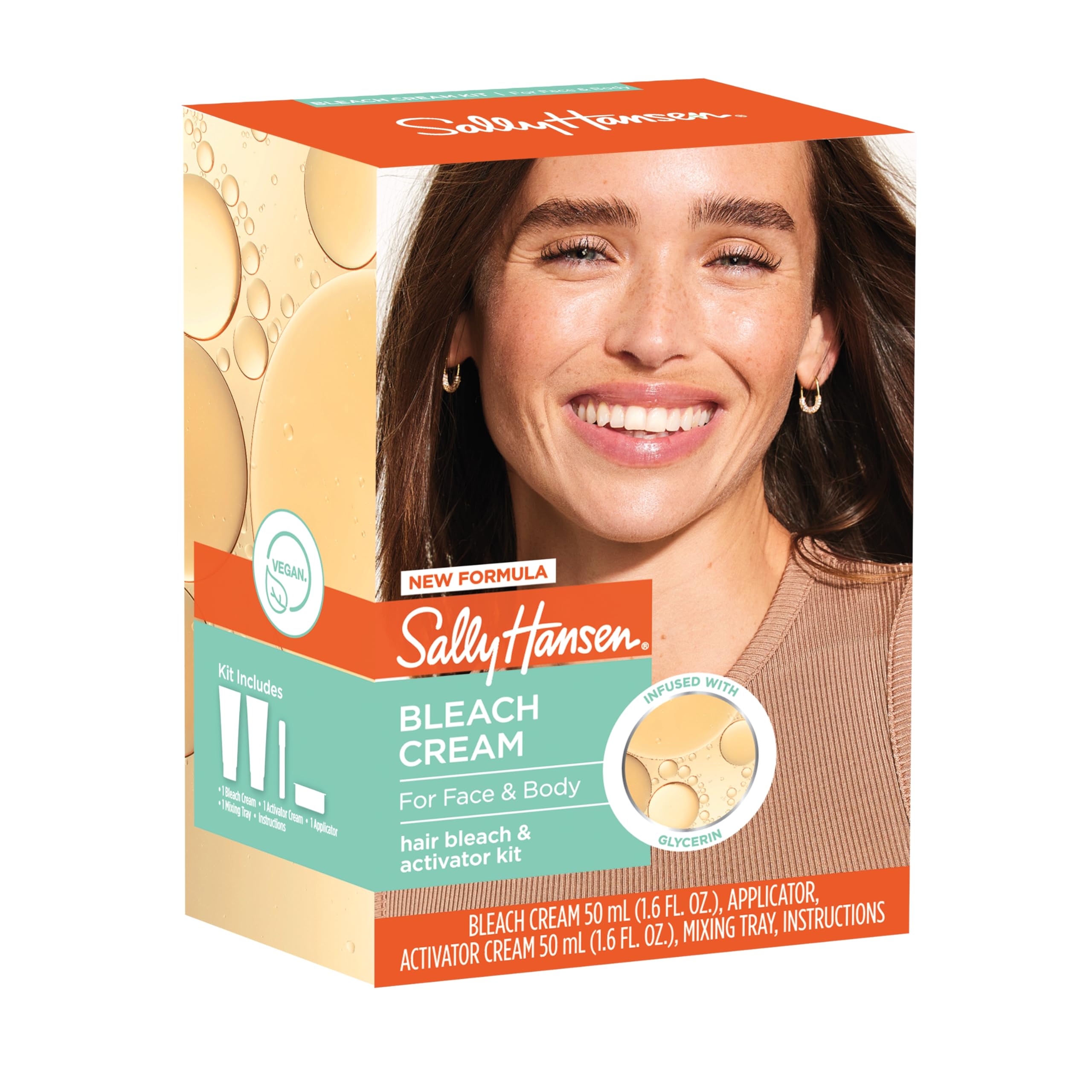 Sally Hansen Extra Strength Creme Bleach Kit, Pack of 2, Effective Hair Removal Solution