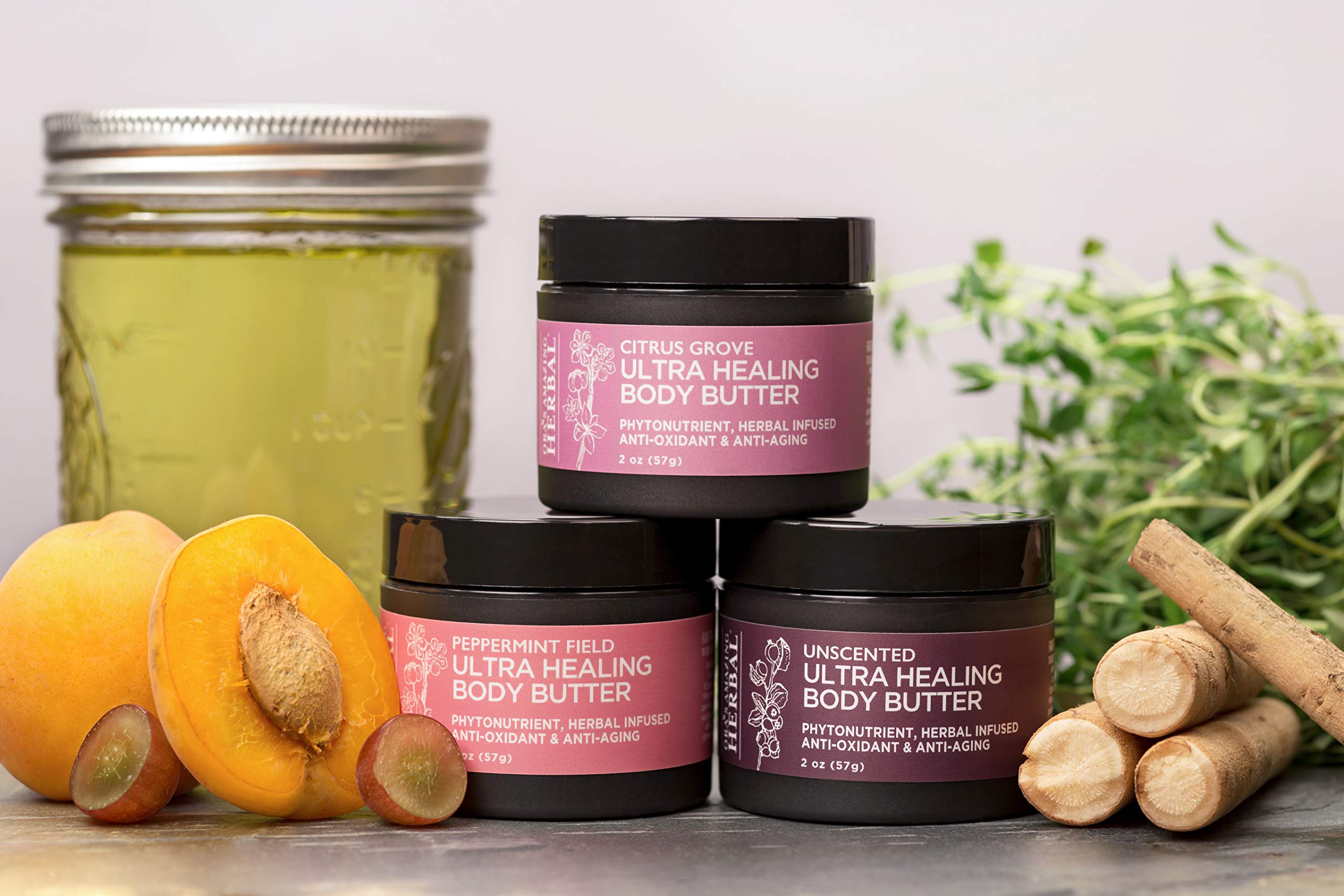 Ultra Healing Body Butter, Intensive Moisturizer For Dry Skin, Spearmint & Bergamot Essential Oil, Oras Amazing Herbal, 2 oz, Pe