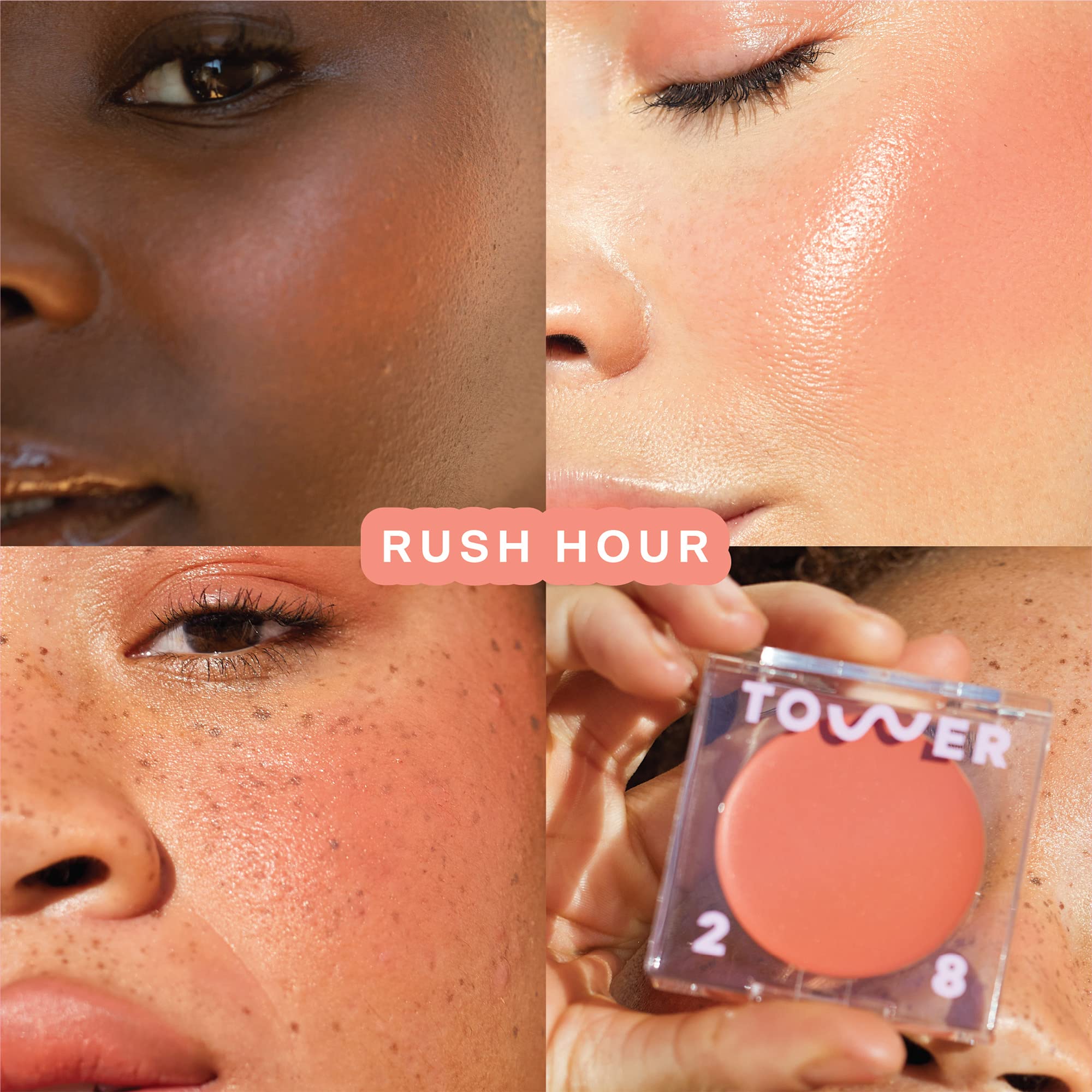 Tower 28 Beauty BeachPlease Cream Blush for Cheeks and Lips - Multi-Purpose Lip and Cheek Tint in Sun-Kissed Peach Blush - for S