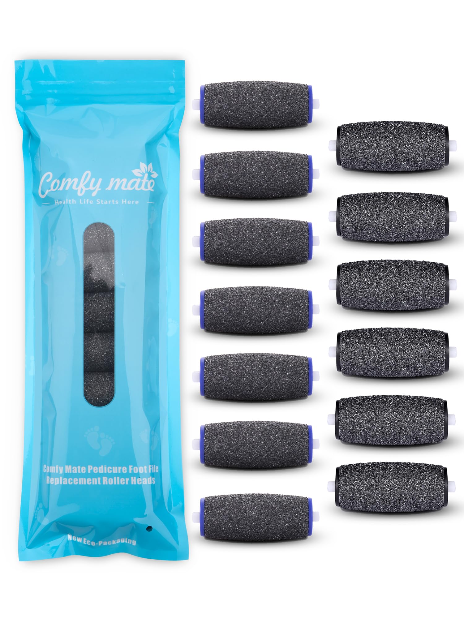 13 Pack Replacement Rollers For Amope Pedi Perfect Refills Electronic Foot File-(6 Extra Coarse& 7 Regular Coarse)