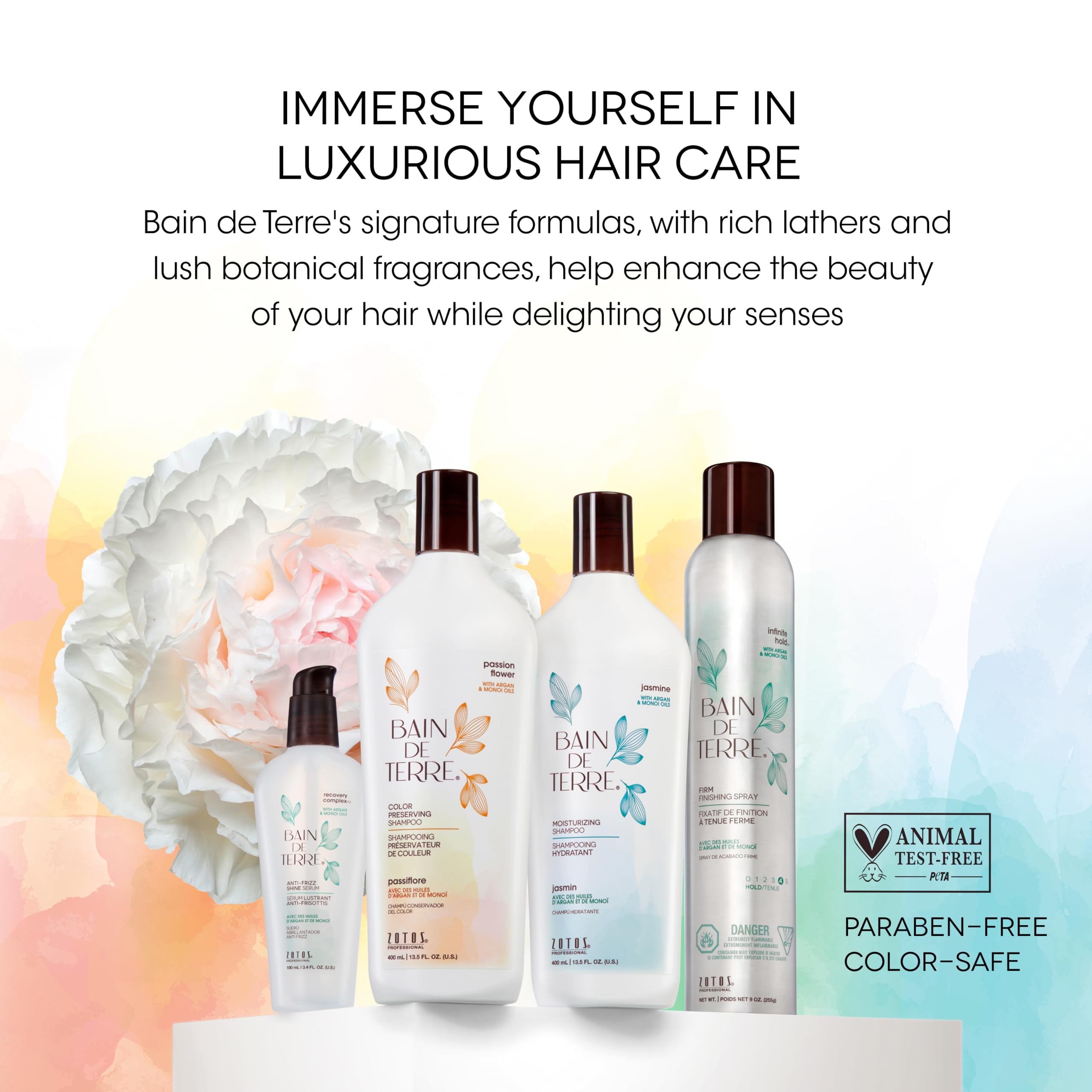Bain De Terre Long & Healthy Conditioner  Sweet Almond Oil  Long & Growing Hair  Argan & Monoi Oils  Paraben Free  13.5 Fl Oz