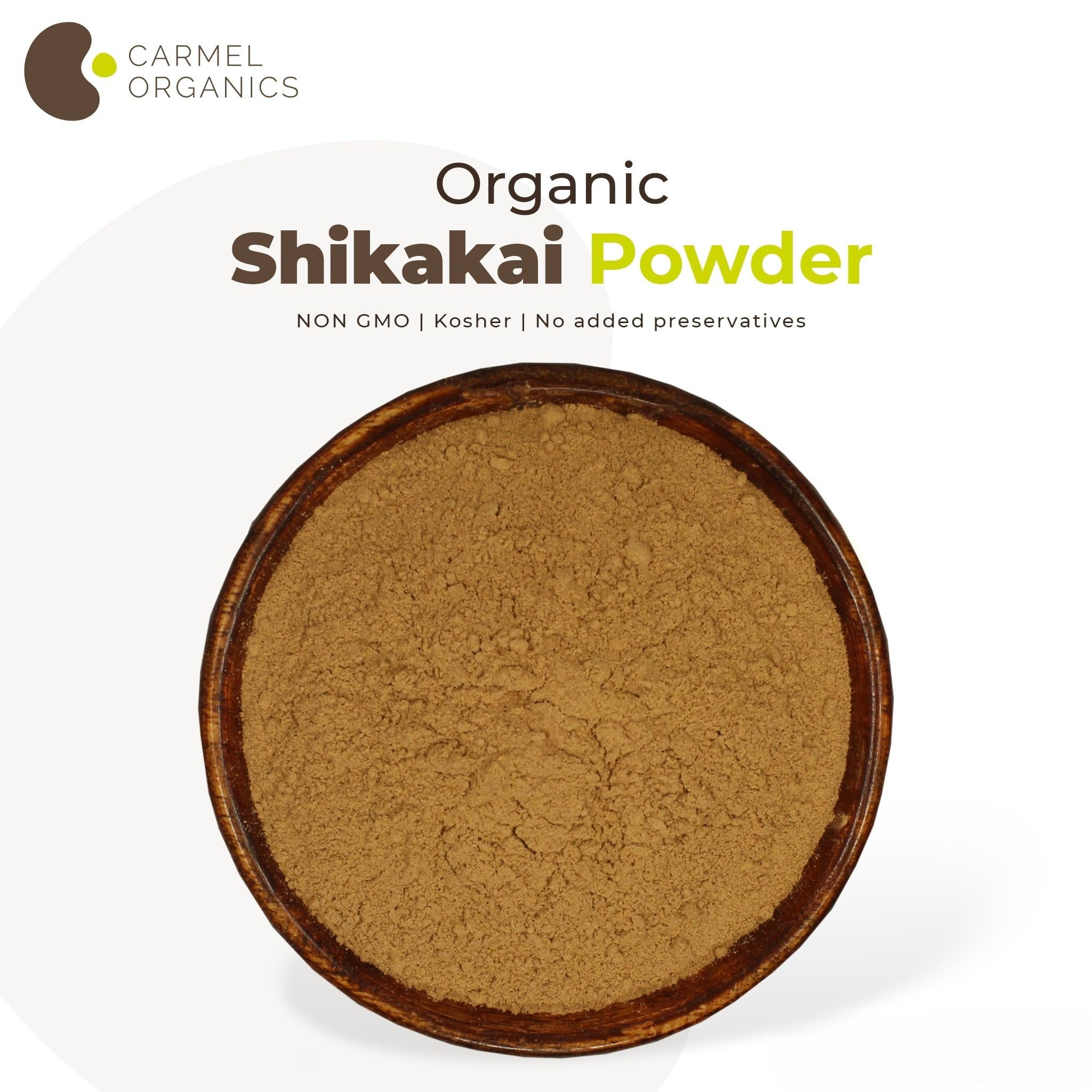 CARMEL ORGANICS Shikakai Powder 8 Ounce or 227 Grams | Natural Hair Care Cleansing & Conditioning | No Added Preservatives | Aca