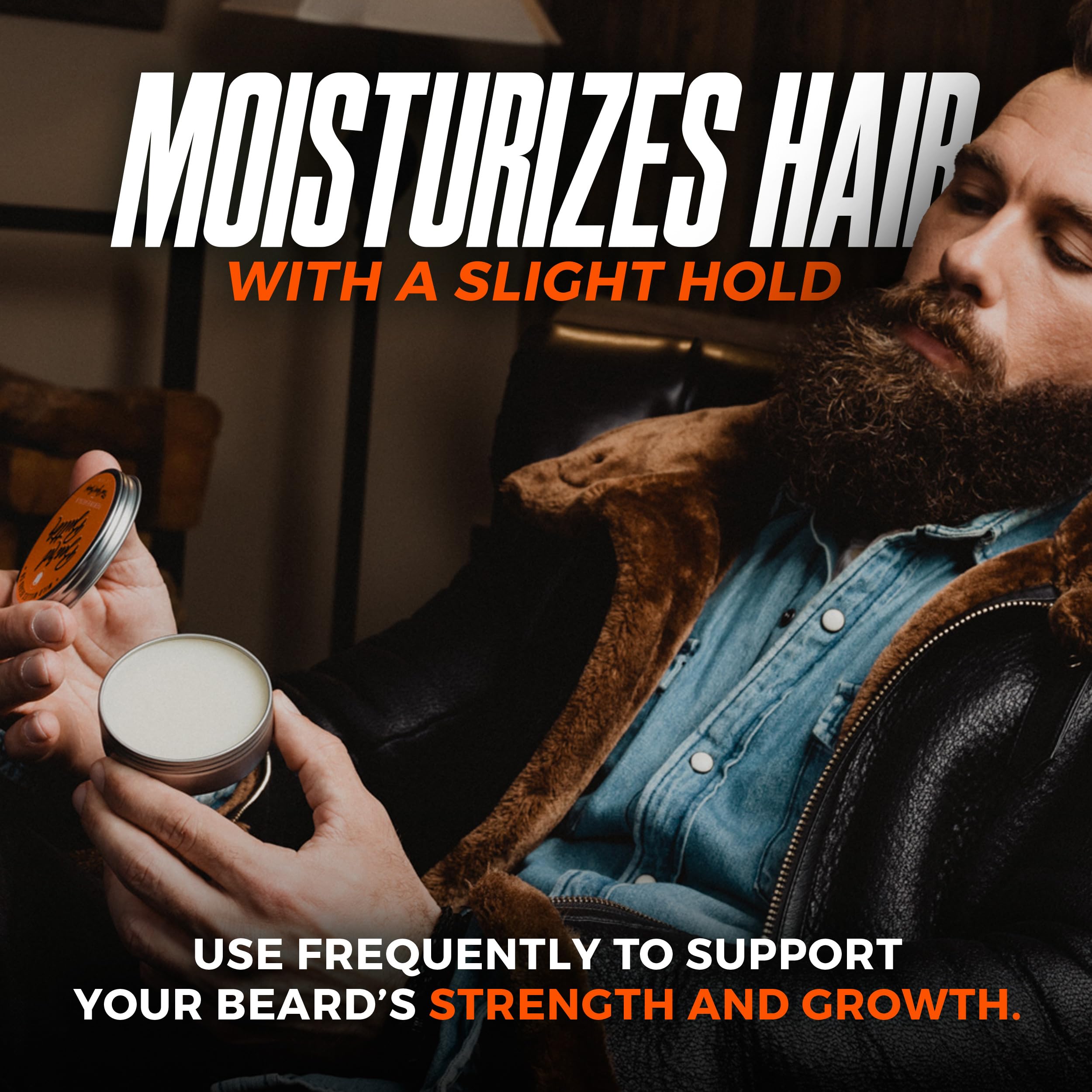 Wild Willies Premium Beard Balm Leave-In Conditioner Natural, Organic Ingredients Promote Fast Beard Growth, Removes Itch & Dand