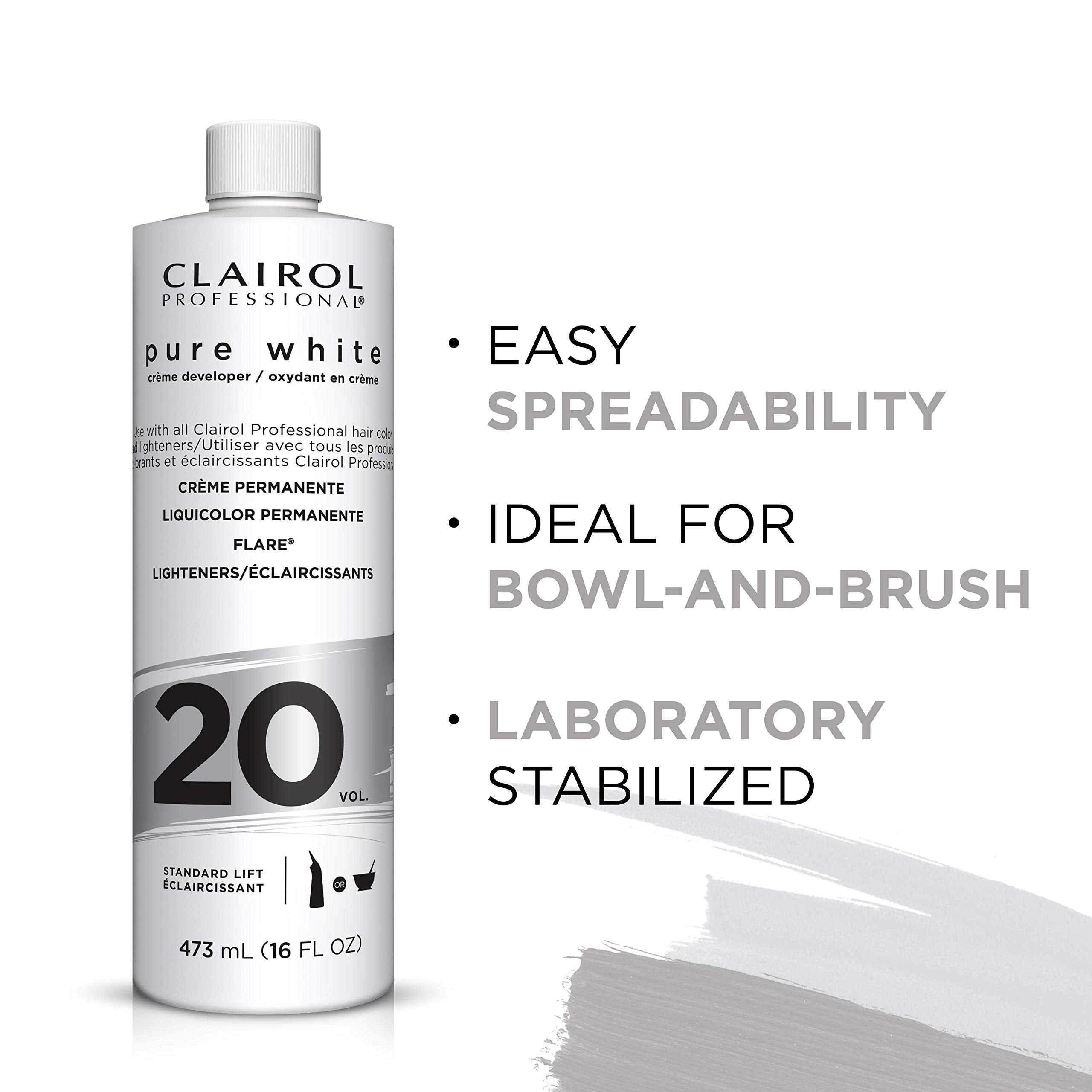 Clairol Professional Pure White 20 Volume Crme Developer, 16 Oz (Pack Of 1)