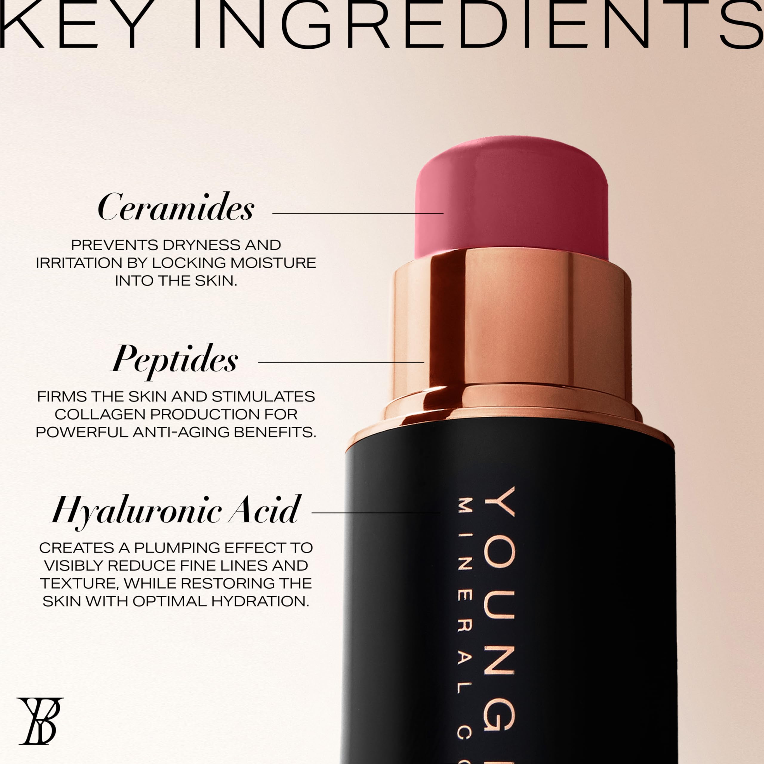 Youngblood Vividluxe Crme Blush Stick, Mulberry