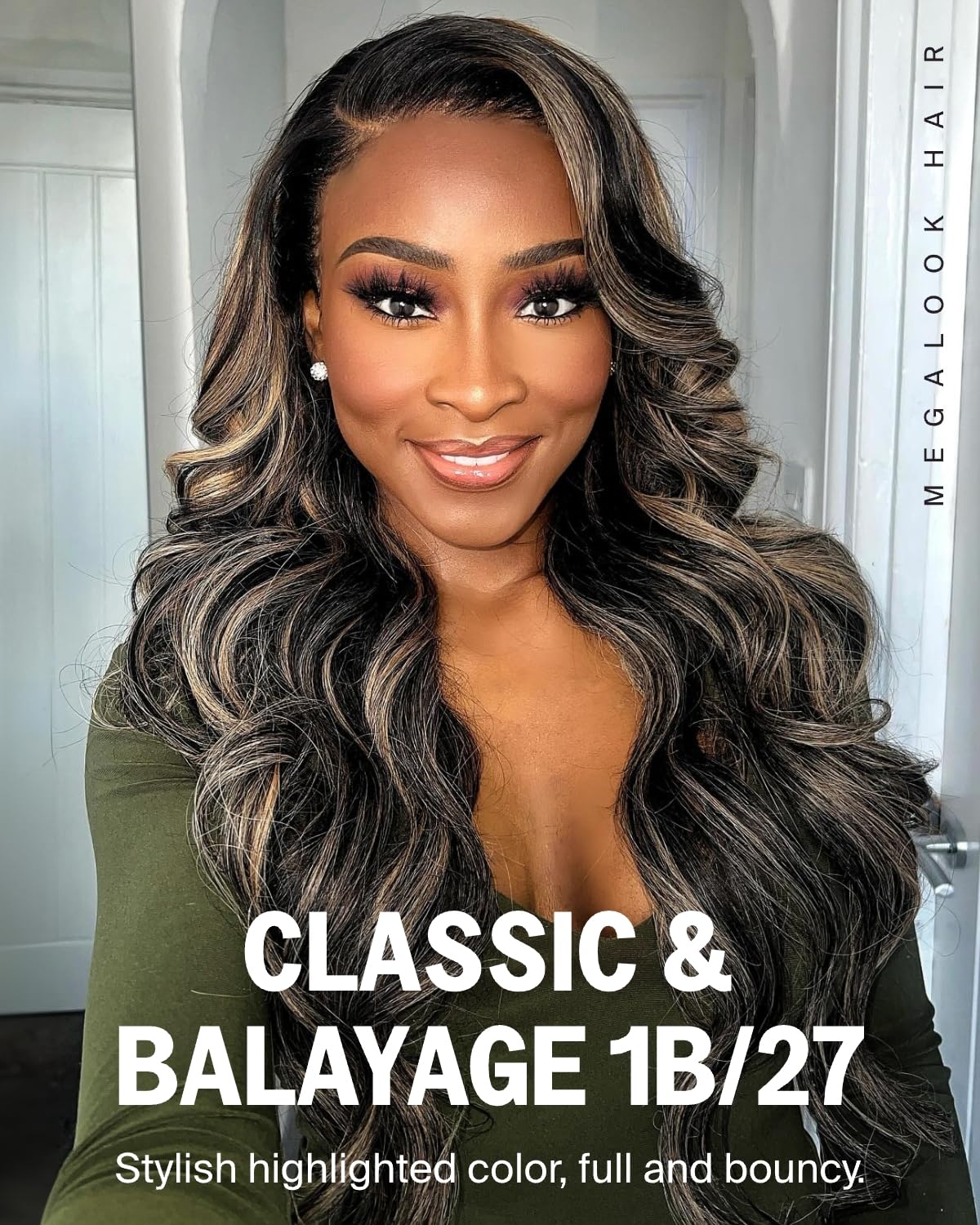 Megalook Balayage Wear And Go Glueless Wigs Human Hair 6X5 Hd Closure Wigs Highlight Body Wave Glueless Wig Real Pre Plucked Pre