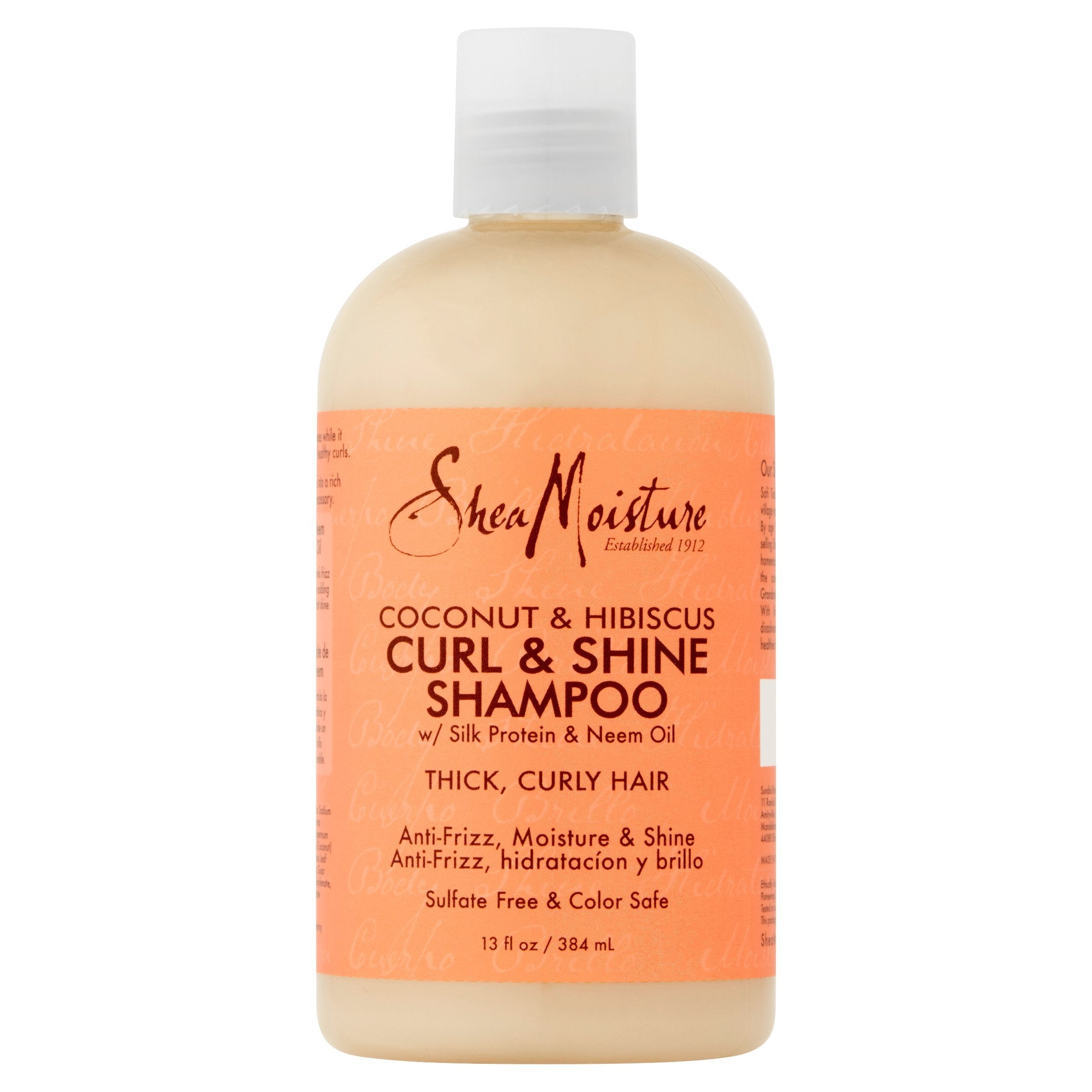 Shea Mst Curl Sh Ccnt & H Size 12z Shea Moisture Coconut Hibiscus Curl & Shine Shampoo 12z