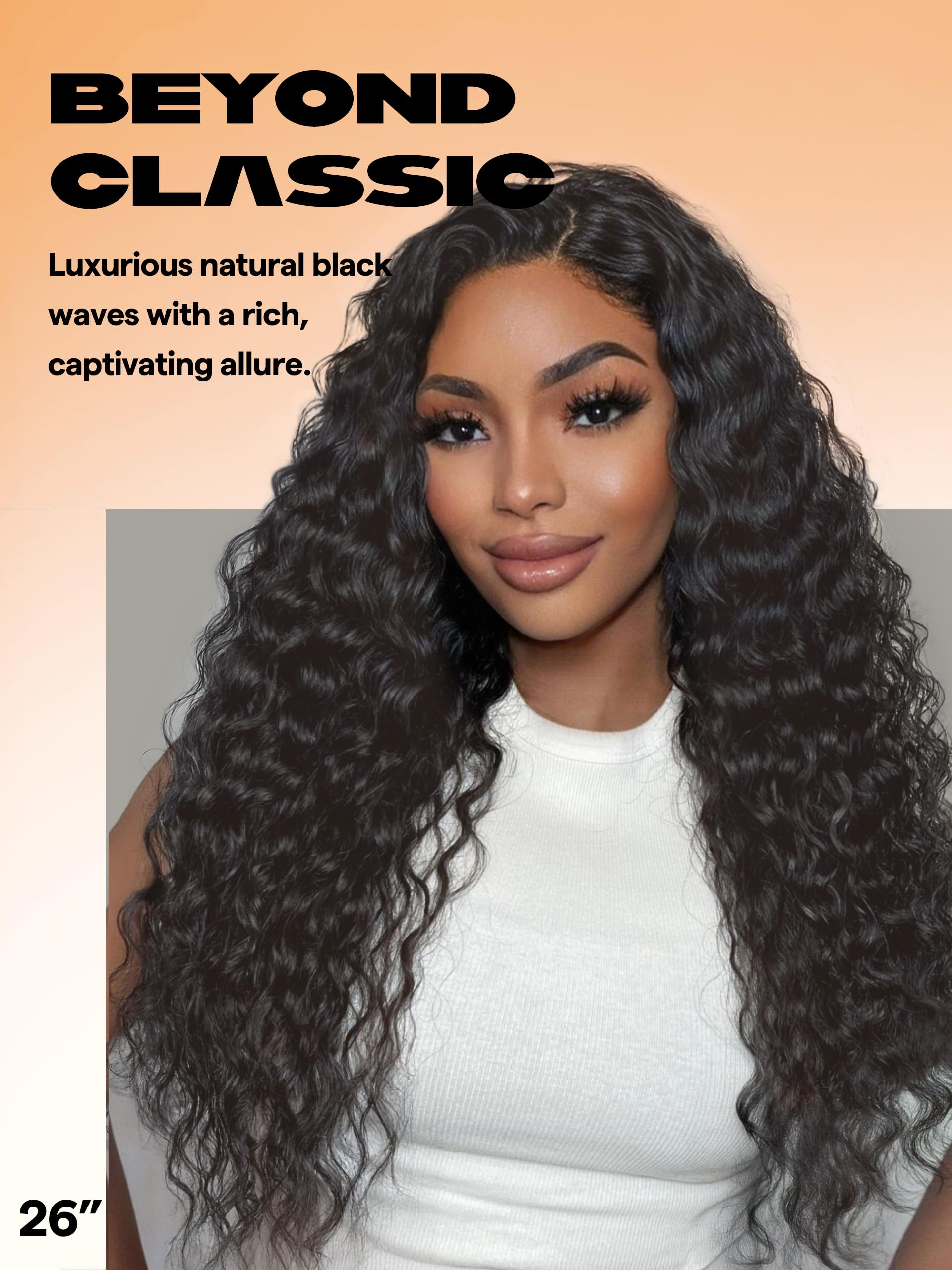 Gorgius Glueless Water Wave Lace Front Wig Bohemian Synthetic Curly Wig Pre Cut Side Part Closure Wig With Natural Hairline 28 I